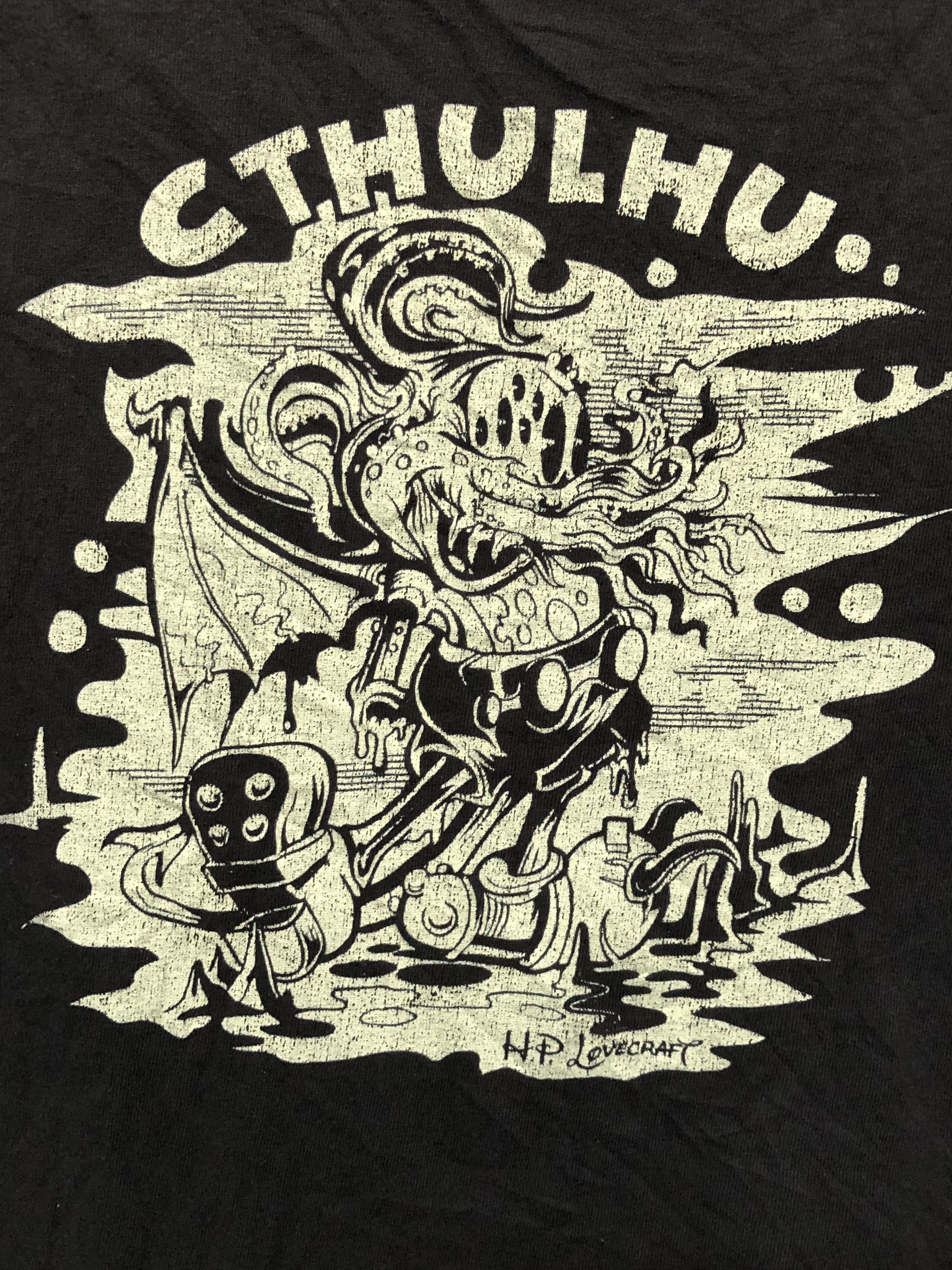 Cartoon Network Vintage Cthulhu In H.P Lovecraft Tshirt Size US M / EU 48-50 / 2 - 3 Thumbnail