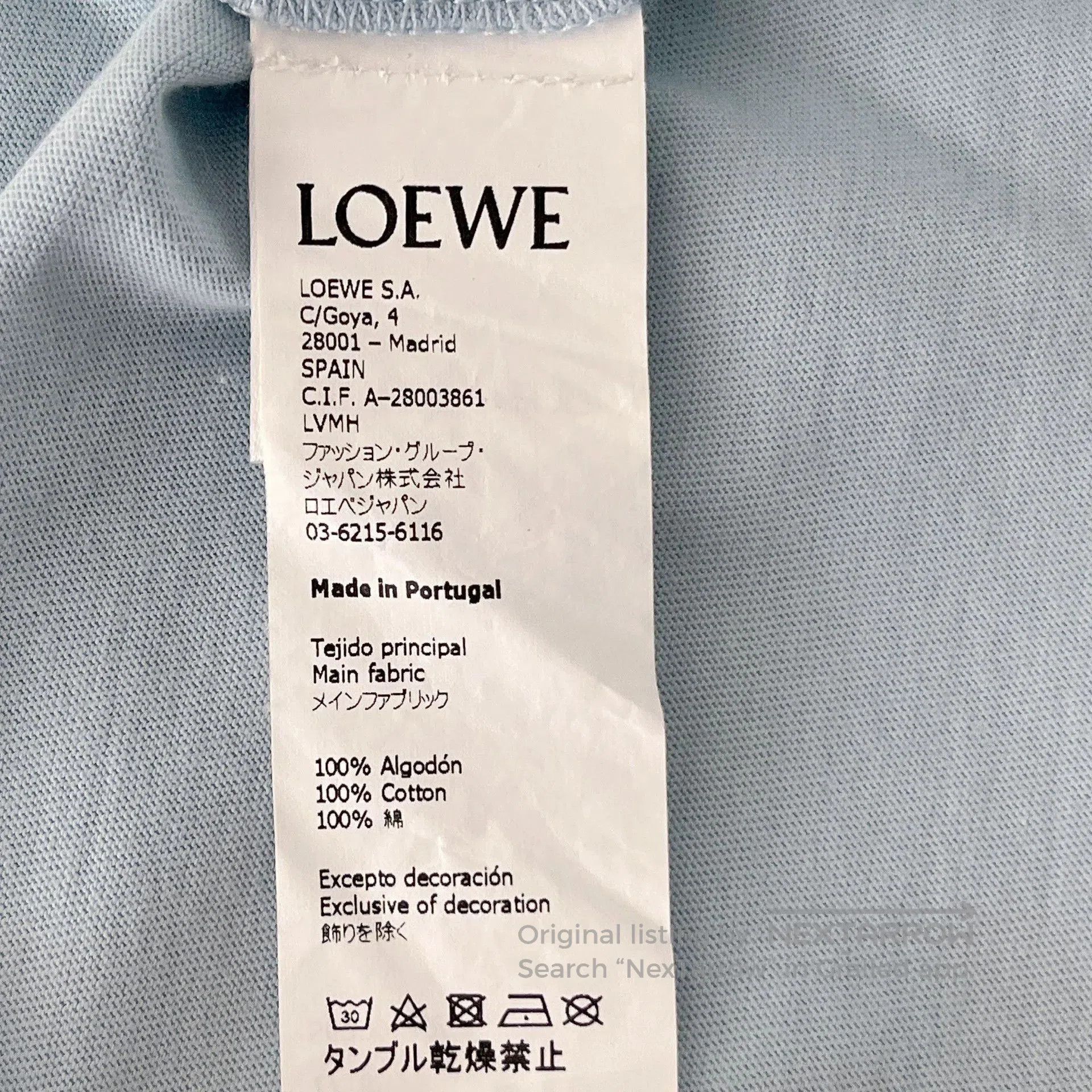Loewe Loewe Blue Short Sleeve Top. Size US L / EU 52-54 / 3 - 7 Thumbnail