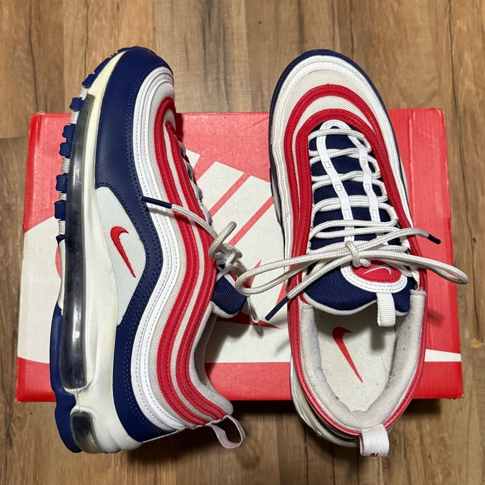 Nike Nike Air Max 97 USA White University Red Size US 9.5 / EU 42-43 - 1 Thumbnail