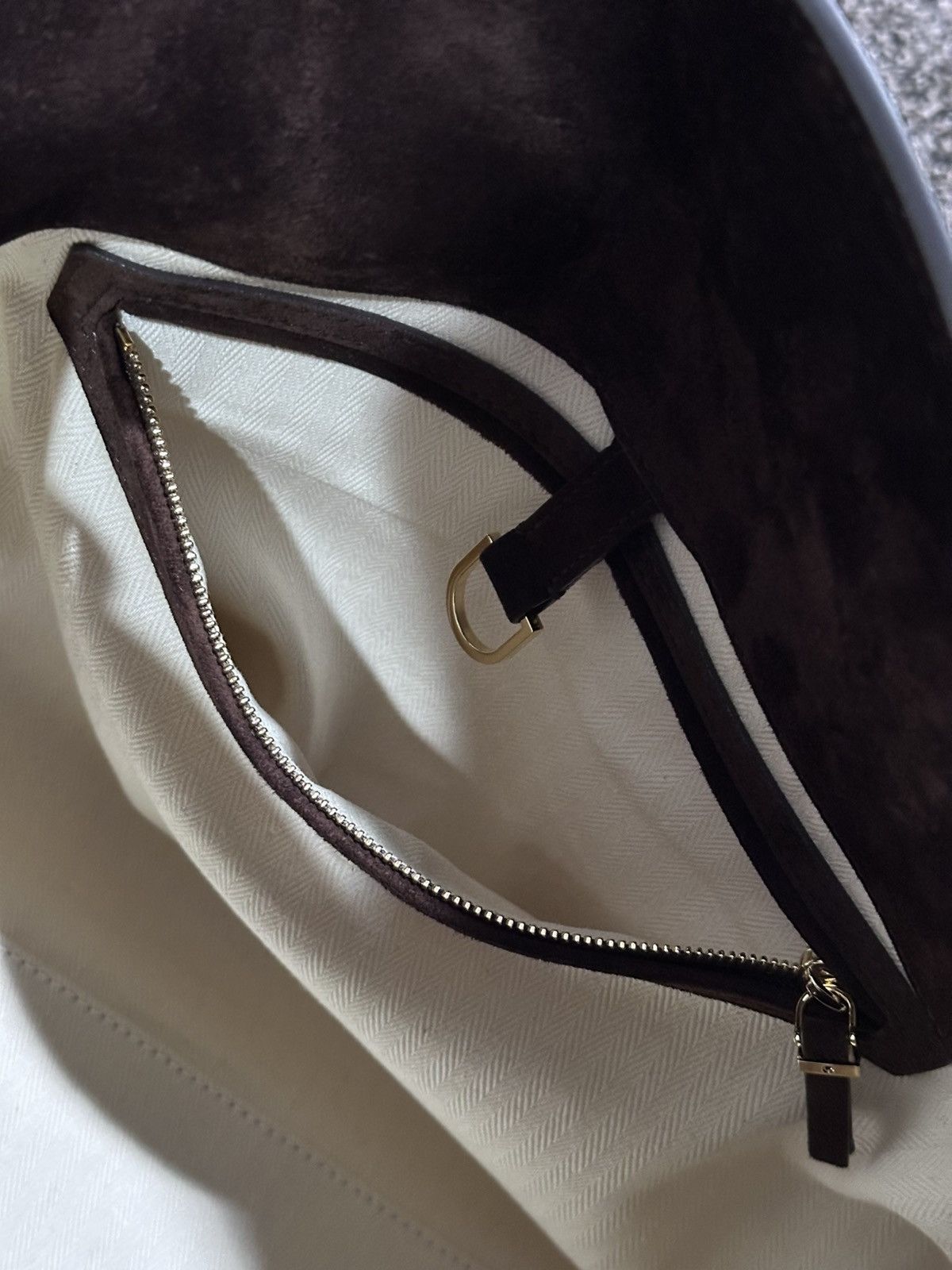 The Row The Row Soft Margaux 17 Brown Suede Leather Top Handle Bag Size ONE SIZE - 15 Thumbnail