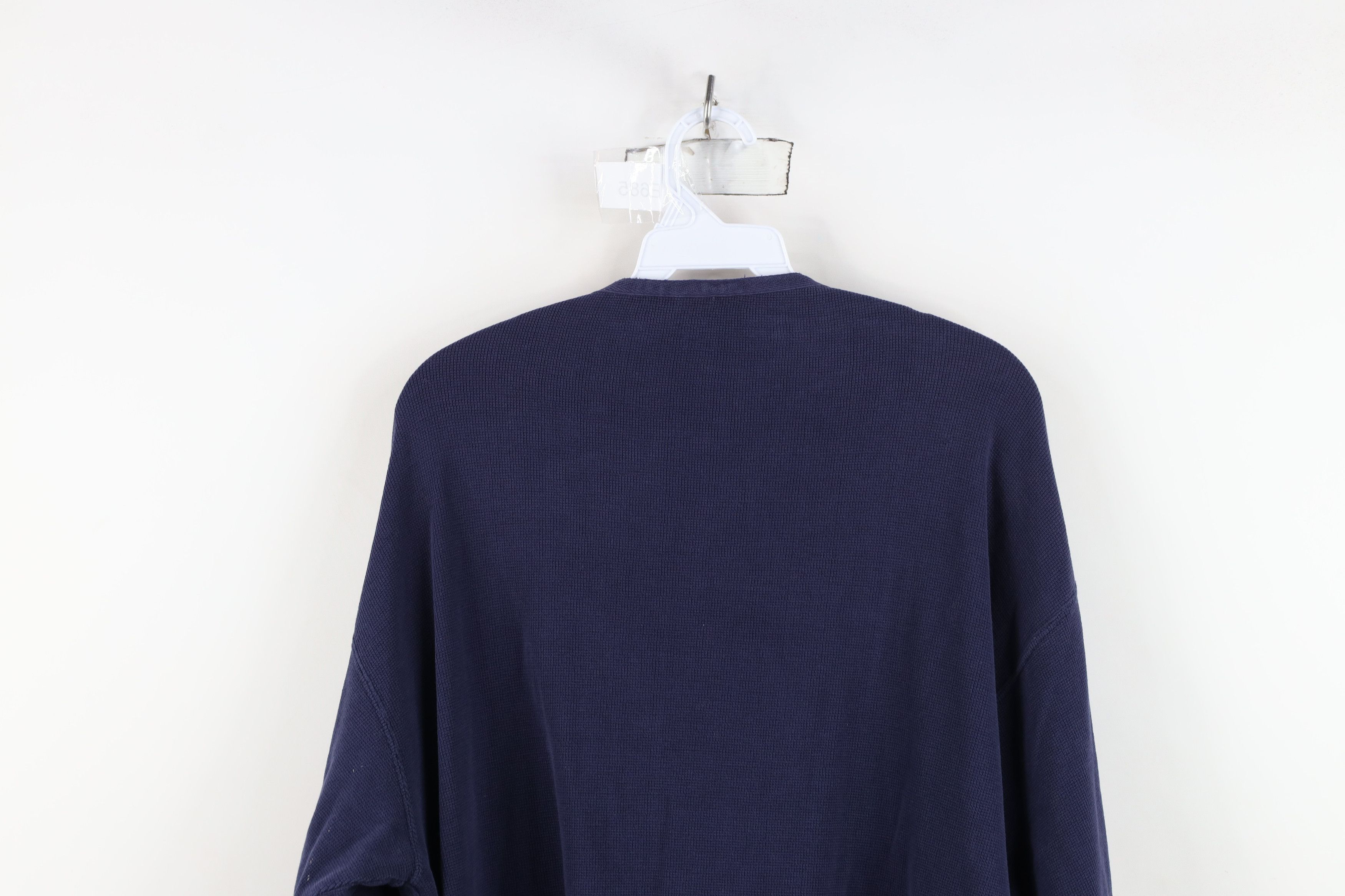 Vintage Vintage 90s Streetwear Thermal Waffle Knit Henley T-Shirt Size US L / EU 52-54 / 3 - 12 Thumbnail