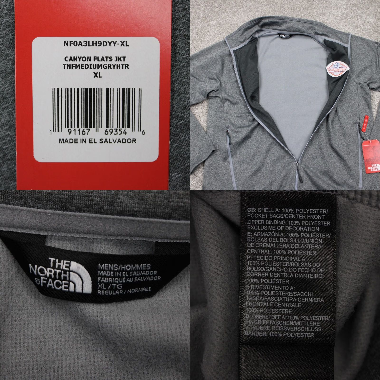 The North Face The North Face Shirt Mens XL Gray Sweatshirt NWT Canyon Flats Full Zip TNF Jacket Size US XL / EU 56 / 4 - 8 Thumbnail