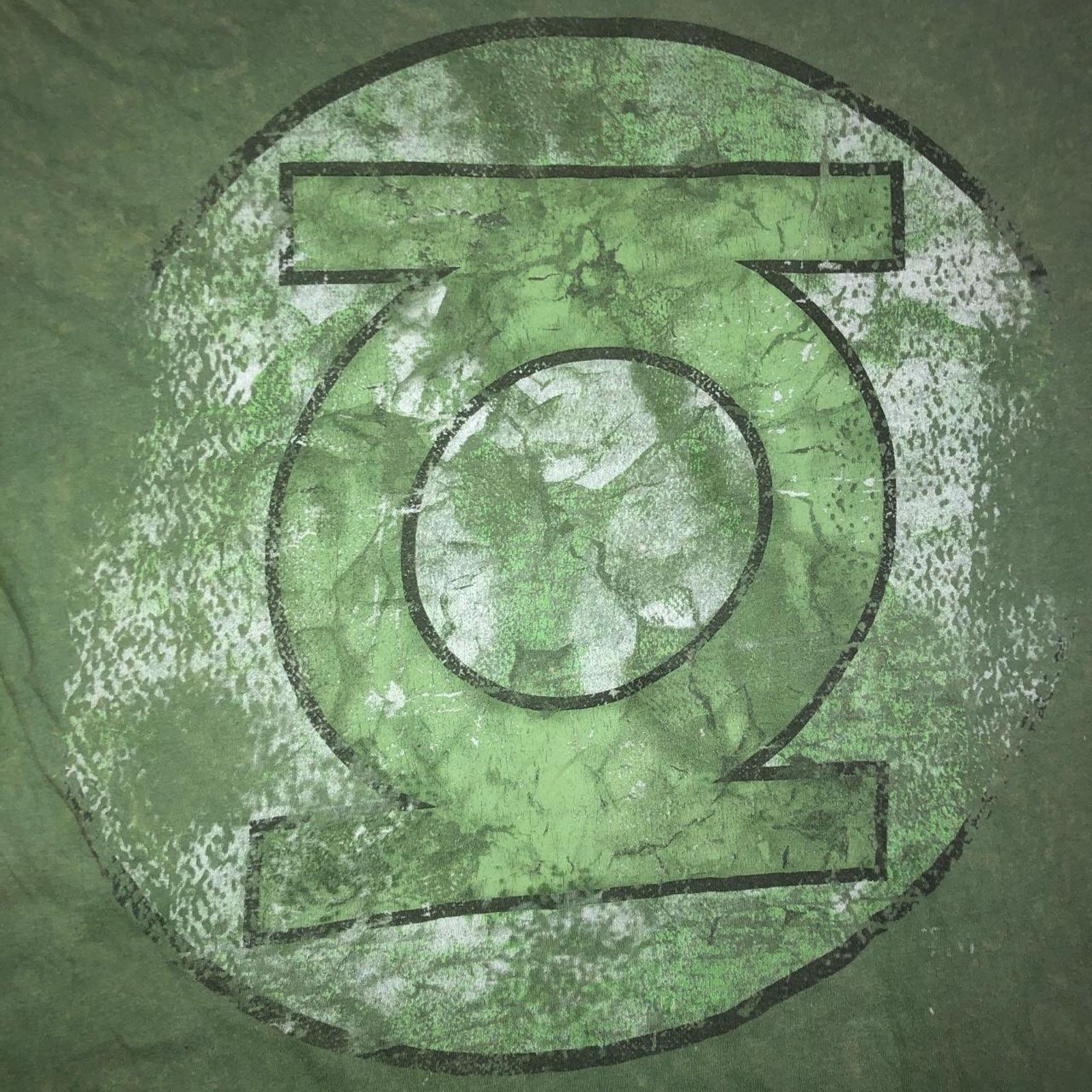 DC Comics Men's Distressed Green DC Comics Graphic Tee Size US XL / EU 56 / 4 - 3 Thumbnail