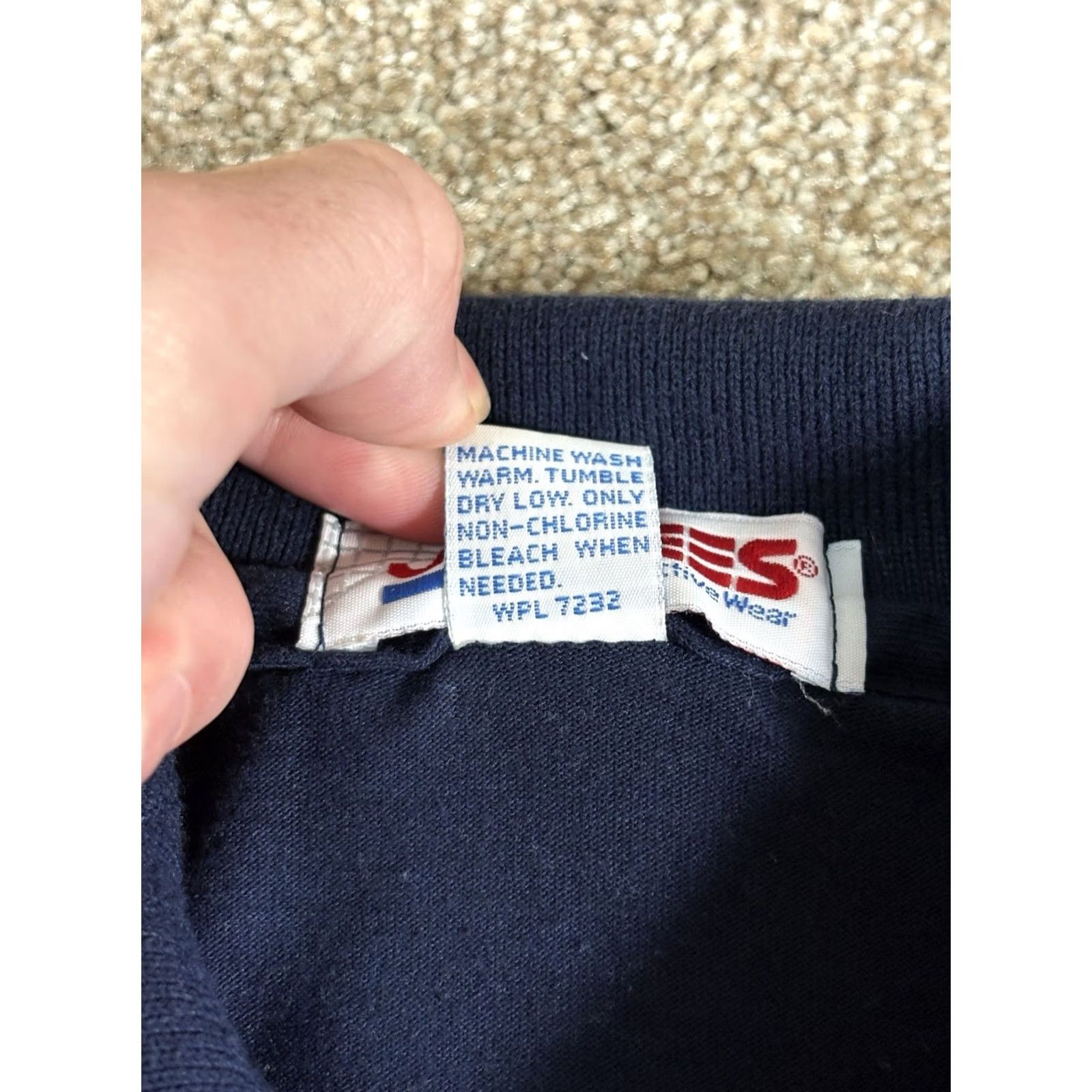Jerzees VINTAGE JERZEES Polo Shirt Swan Boat Club Navy Blue USA Made • Size Medium Mens Polo Shirt Navy Blue 80s 90s Retro Size US M / EU 48-50 / 2 - 4 Thumbnail