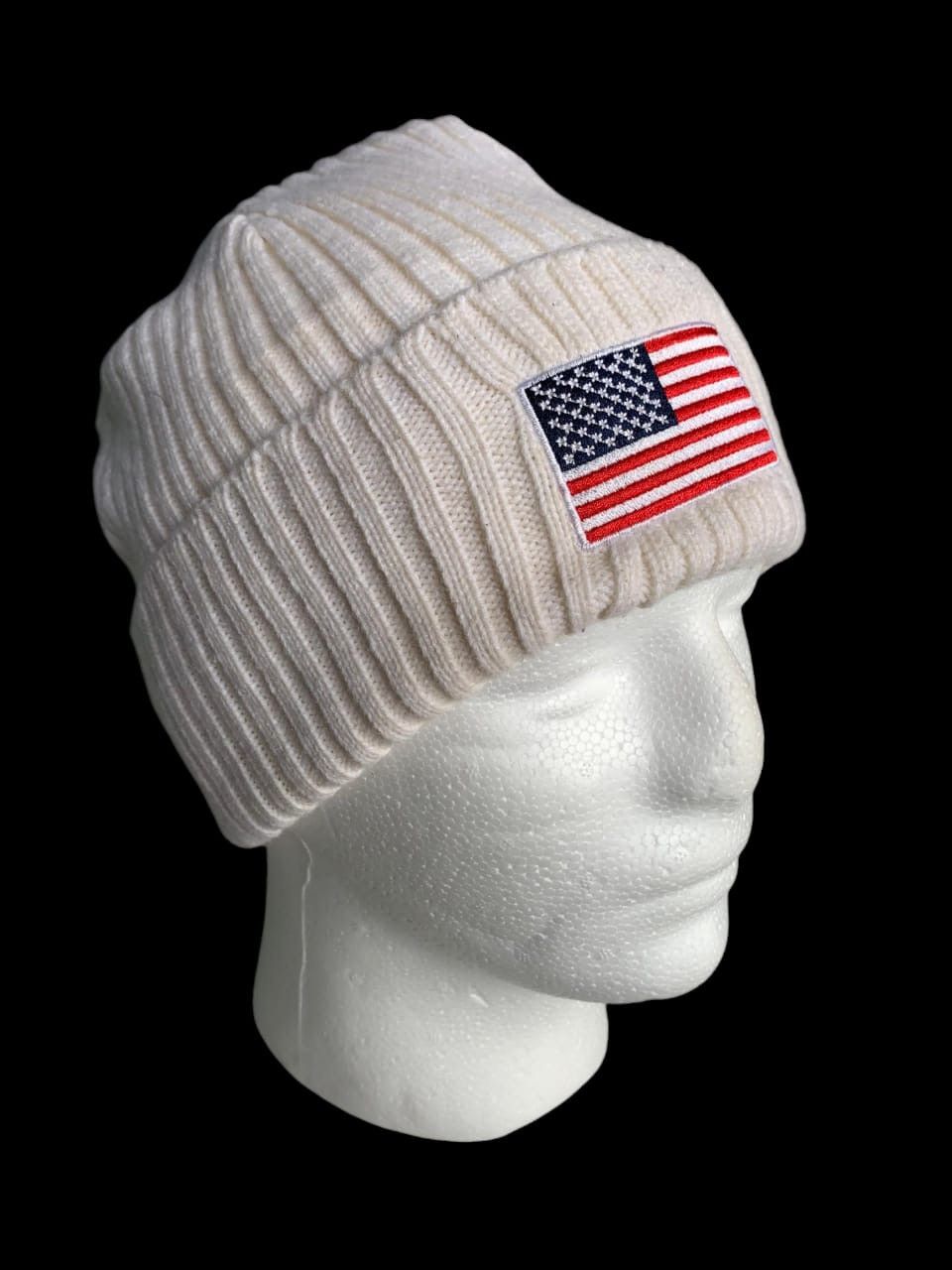 Japanese Brand × New Era American Flag Big Logo New Era Beanie Hats Size ONE SIZE - 9 Thumbnail