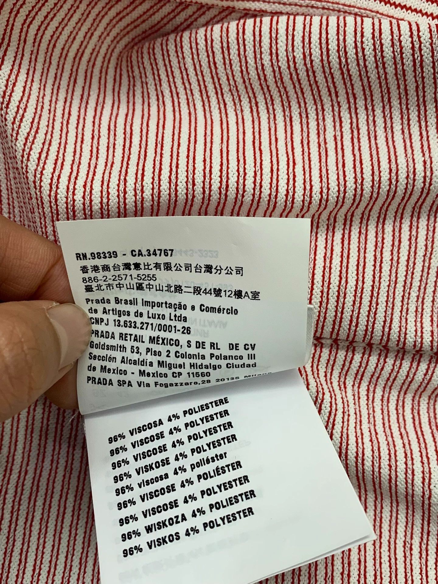 Prada Prada red and white stripe knit short sleeve T-shirt 42 NWT Size M / US 6-8 / IT 42-44 - 6 Thumbnail