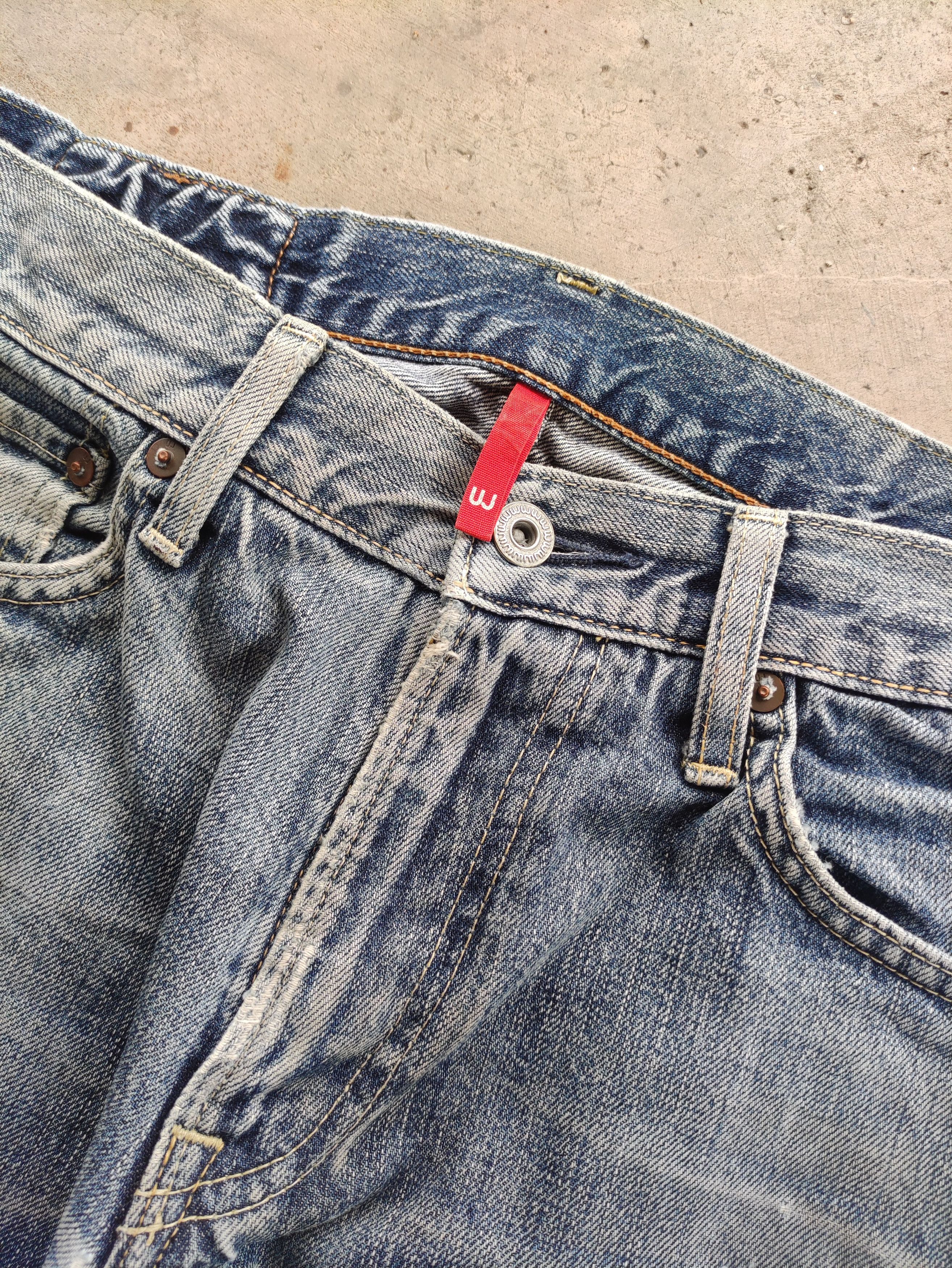 Japanese Brand Vintage Japanese Jean Distressed Faded Denim Size US 31 - 5 Thumbnail