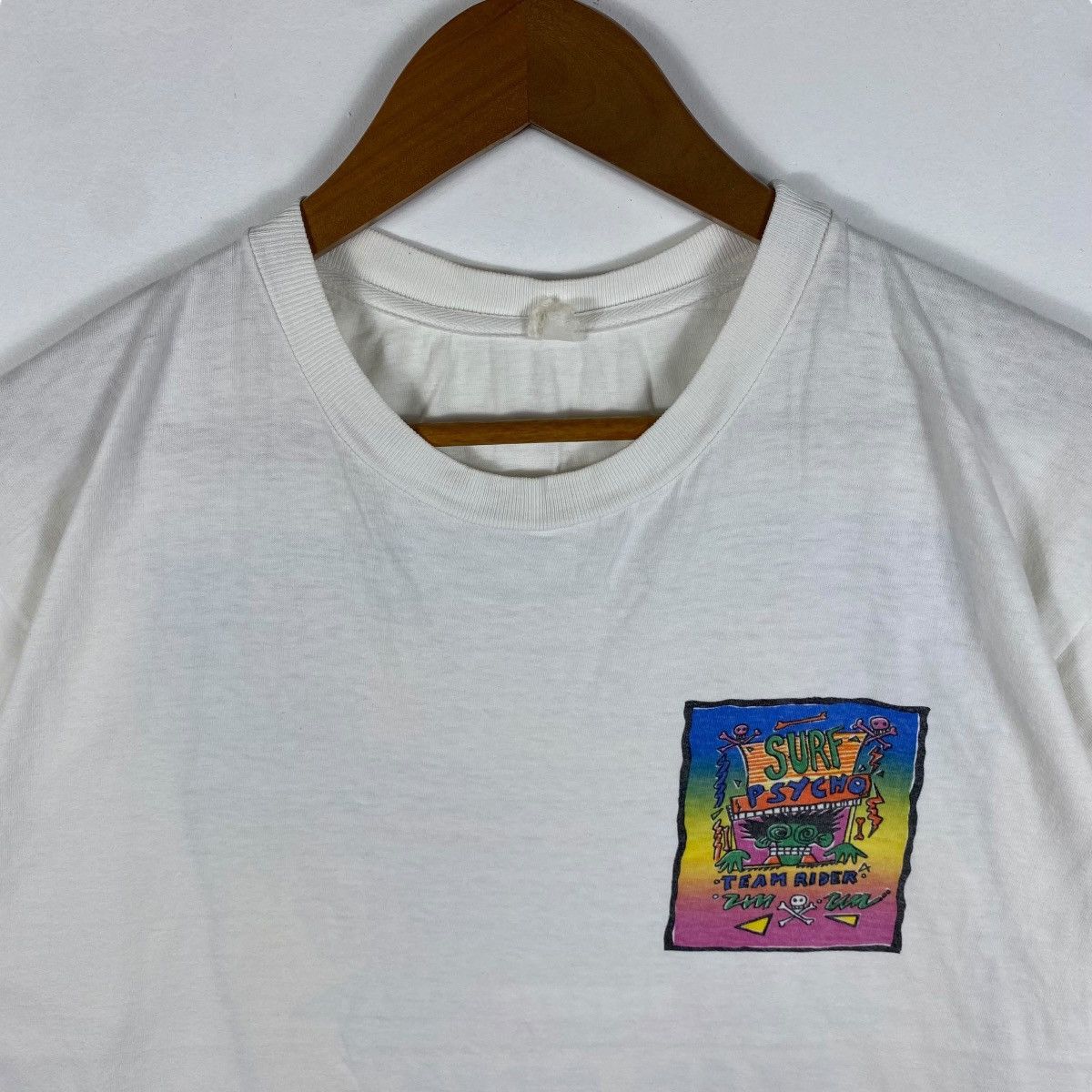 Other Vintage 90's SURF PSYCHO Team Rider Graphic Surf Tee Size US L / EU 52-54 / 3 - 4 Thumbnail