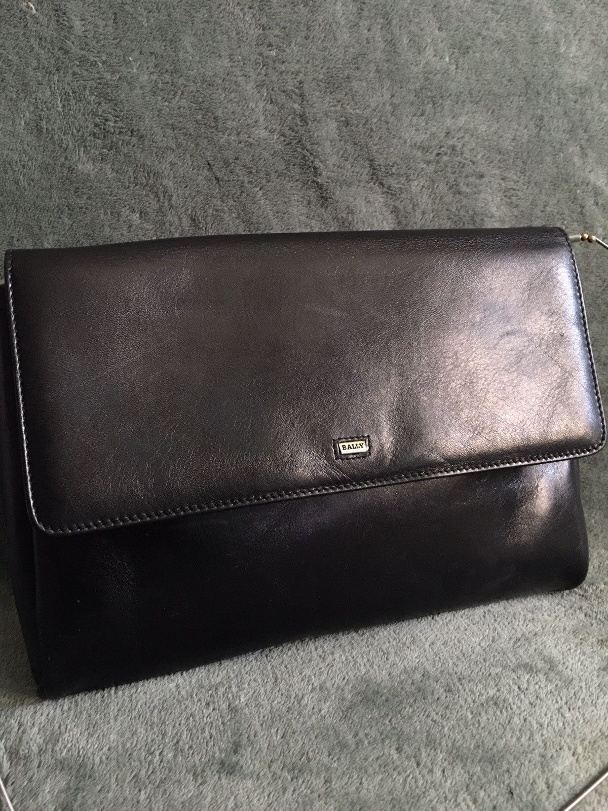Bally BALLY Black Leather Vintage Shoulder Clutch Bag Size ONE SIZE - 2 Thumbnail
