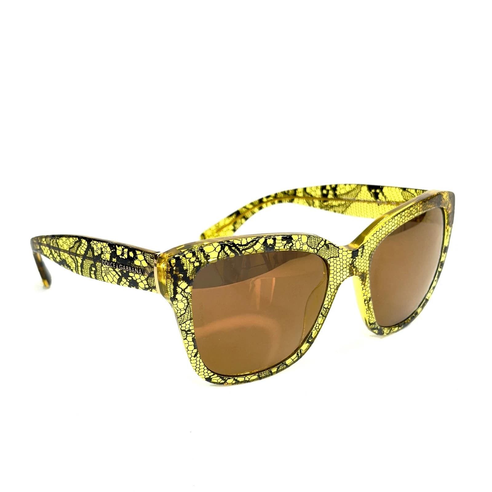 Dolce & Gabbana Dolce & Gabbana DG4226 4226 CHANTILLY LACE Yellow Sunglasses Size ONE SIZE - 5 Thumbnail