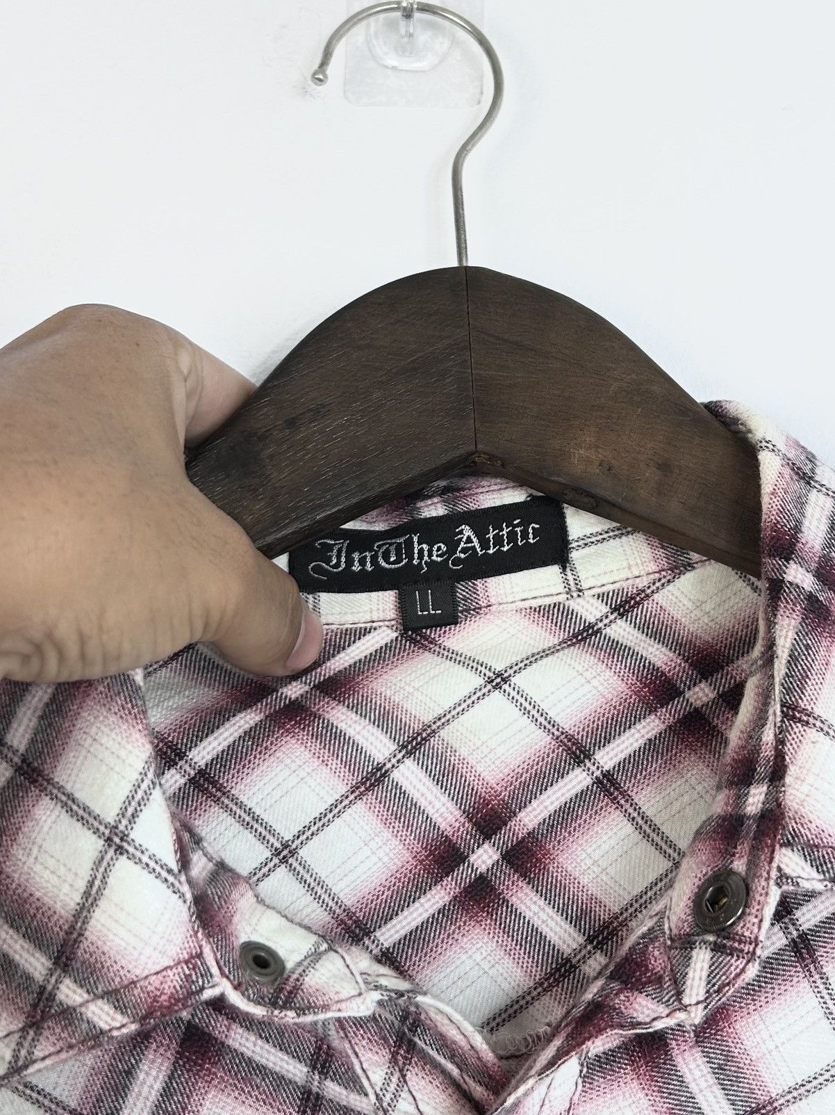 In The Attic Vintage Rare In The Attic Plaid Button Up Shirt Size US L / EU 52-54 / 3 - 3 Thumbnail