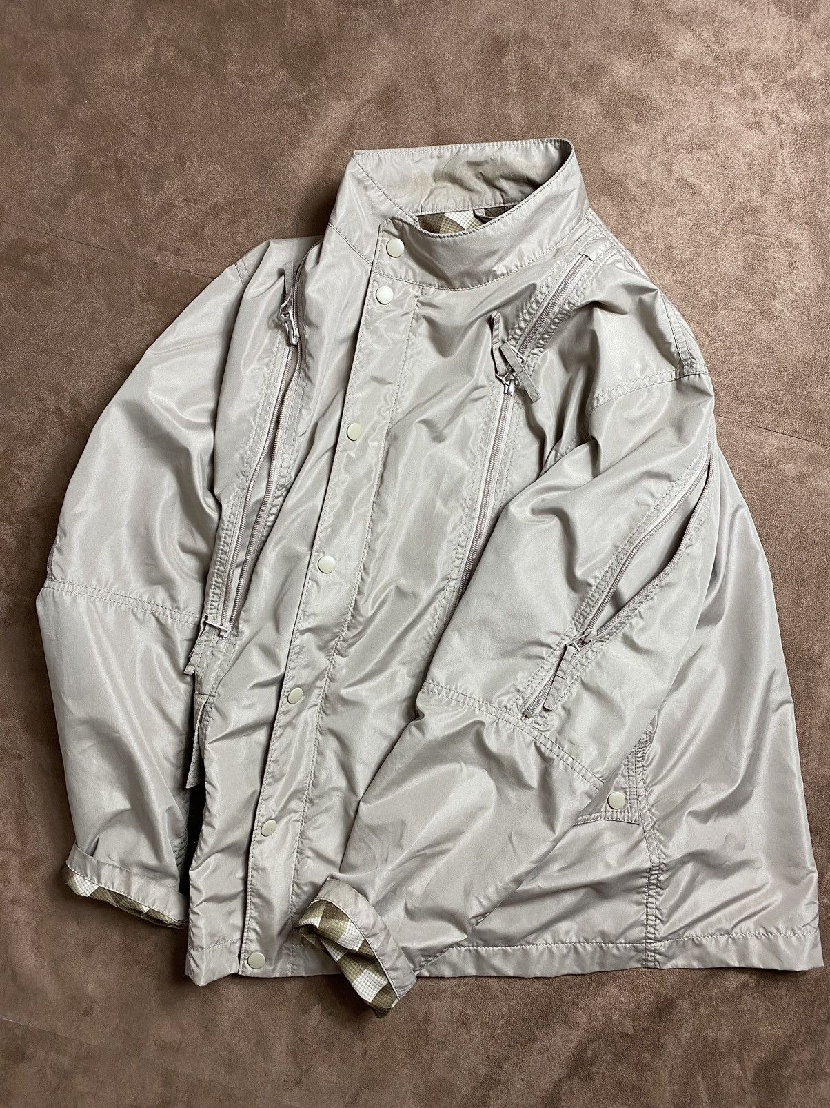 image of Bomber Jacket x Issey Miyake Jacket /japan Brand in Brown, Women's (Size Large)