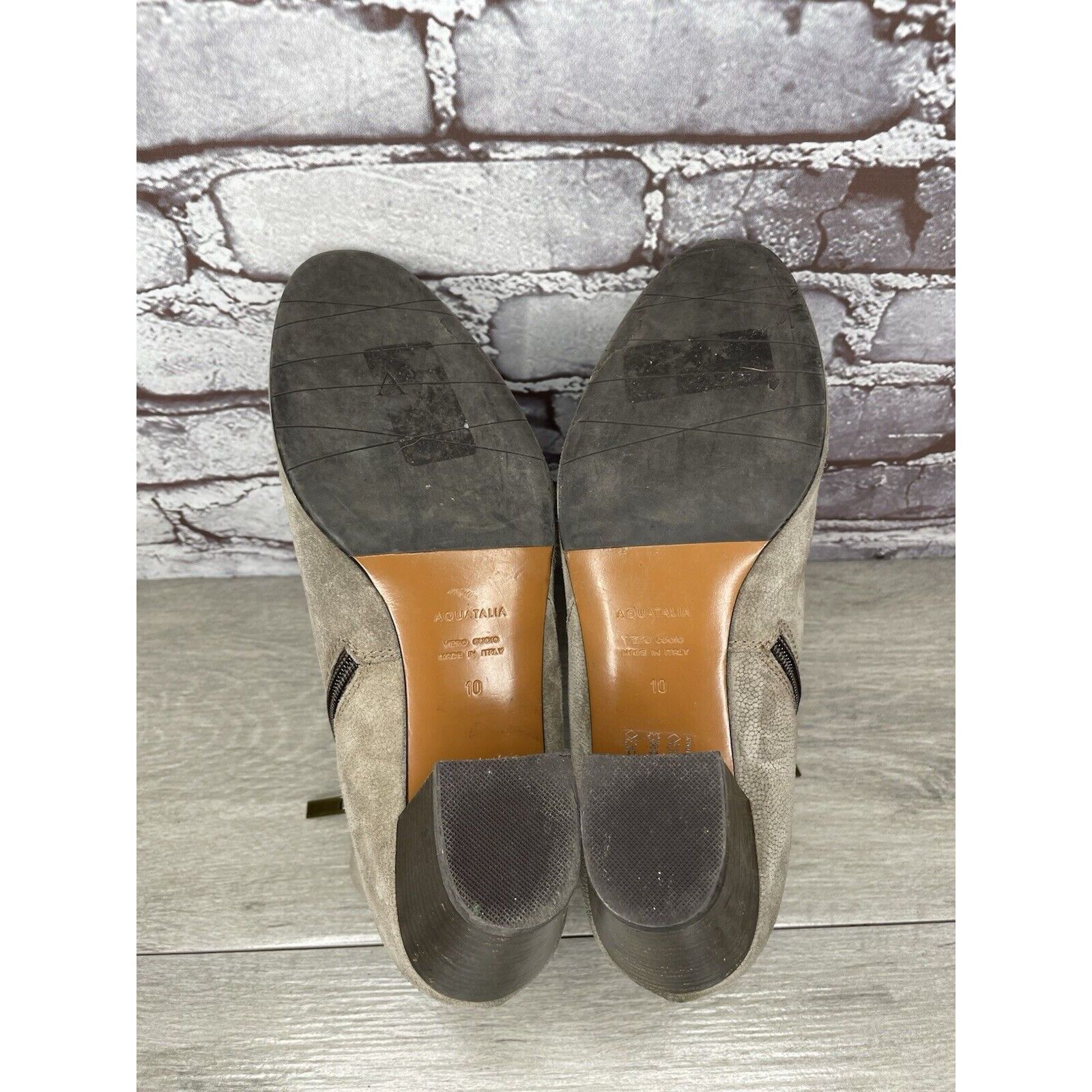 Aquatalia Aquatalia Taupe Suede Leather Side Zip Heel Ankle Booties Wo Size US 10 / IT 40 - 16 Thumbnail