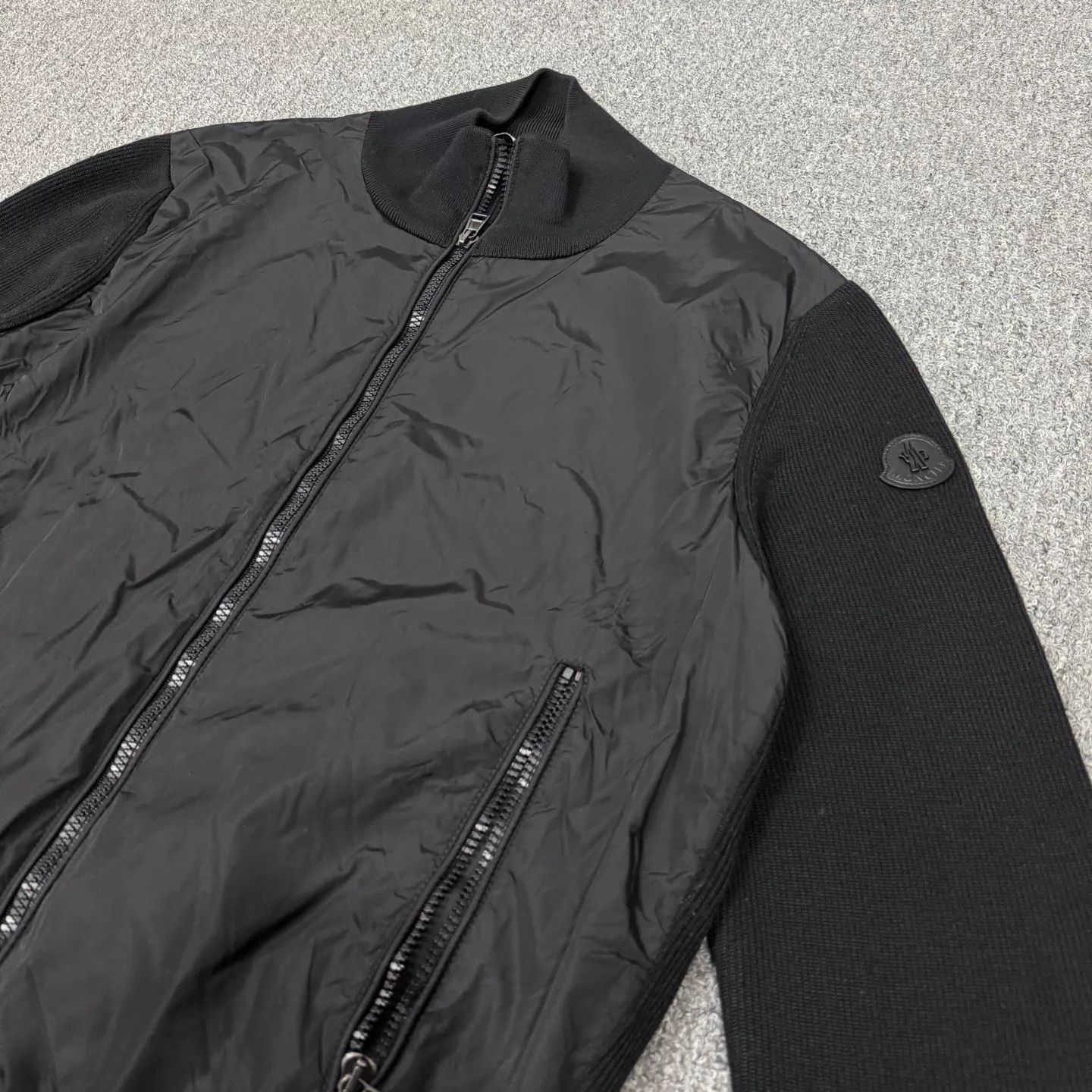 Moncler Moncler Black Knit Paneled Jacket XL 99 New Size XL / US 12-14 / IT 48-50 - 3 Thumbnail