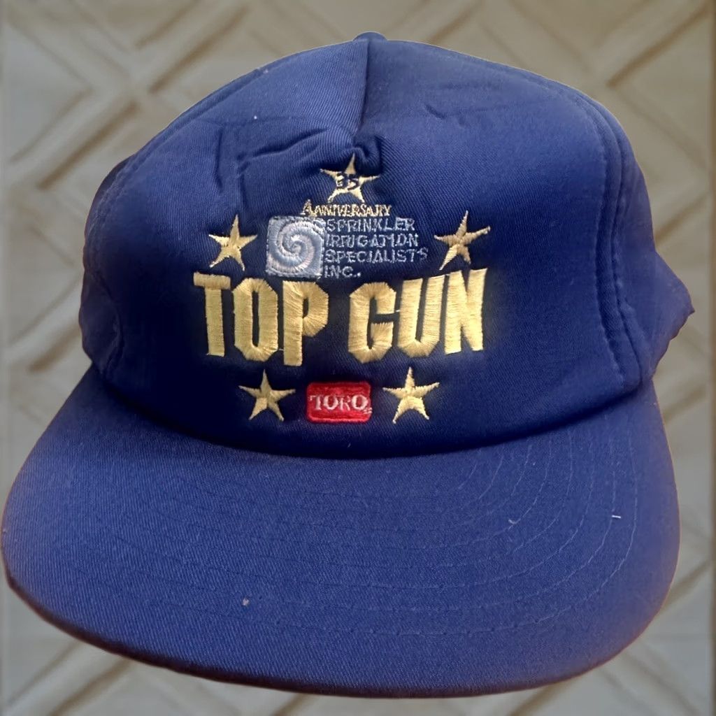 Vintage VINTAGE Top Gun Toro Irrigation Sprinkler Specialist Blue Trucker SnapBack Hat Mens One Size Blue USA Snap-Back Hat Size US M / EU 48-50 / 2 - 1 Thumbnail