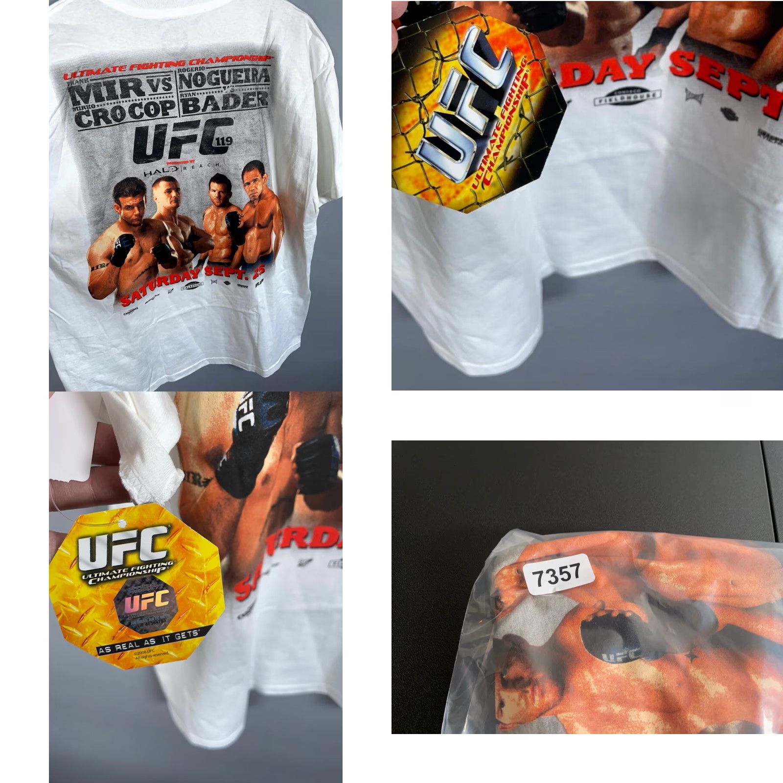 UFC VINTAGE Unworn UFC 119 T-Shirt Adult XL White Double Sided Frank Mir MMA 2010 w/ Tags Size US XL / EU 56 / 4 - 8 Thumbnail