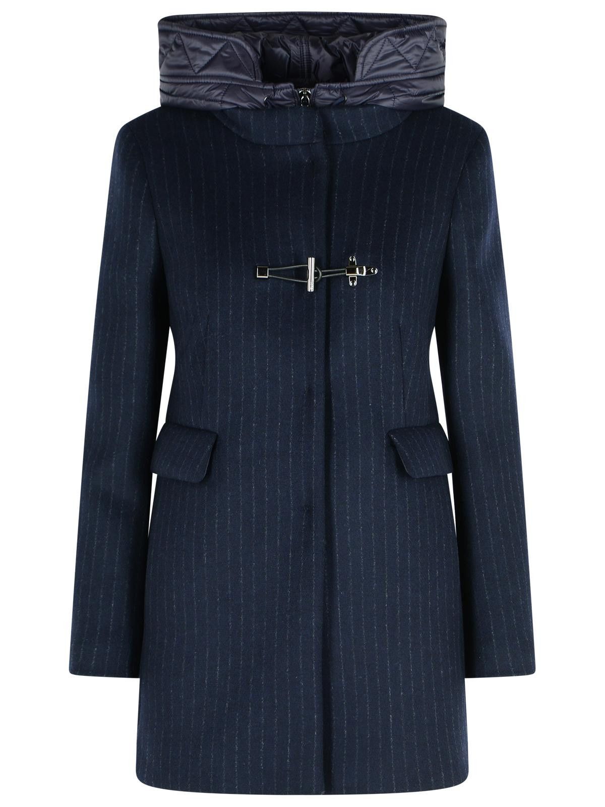 Fay FAY Navy Wool Blend Coat Size XS / US 0-2 / IT 36-38 - 1 Thumbnail
