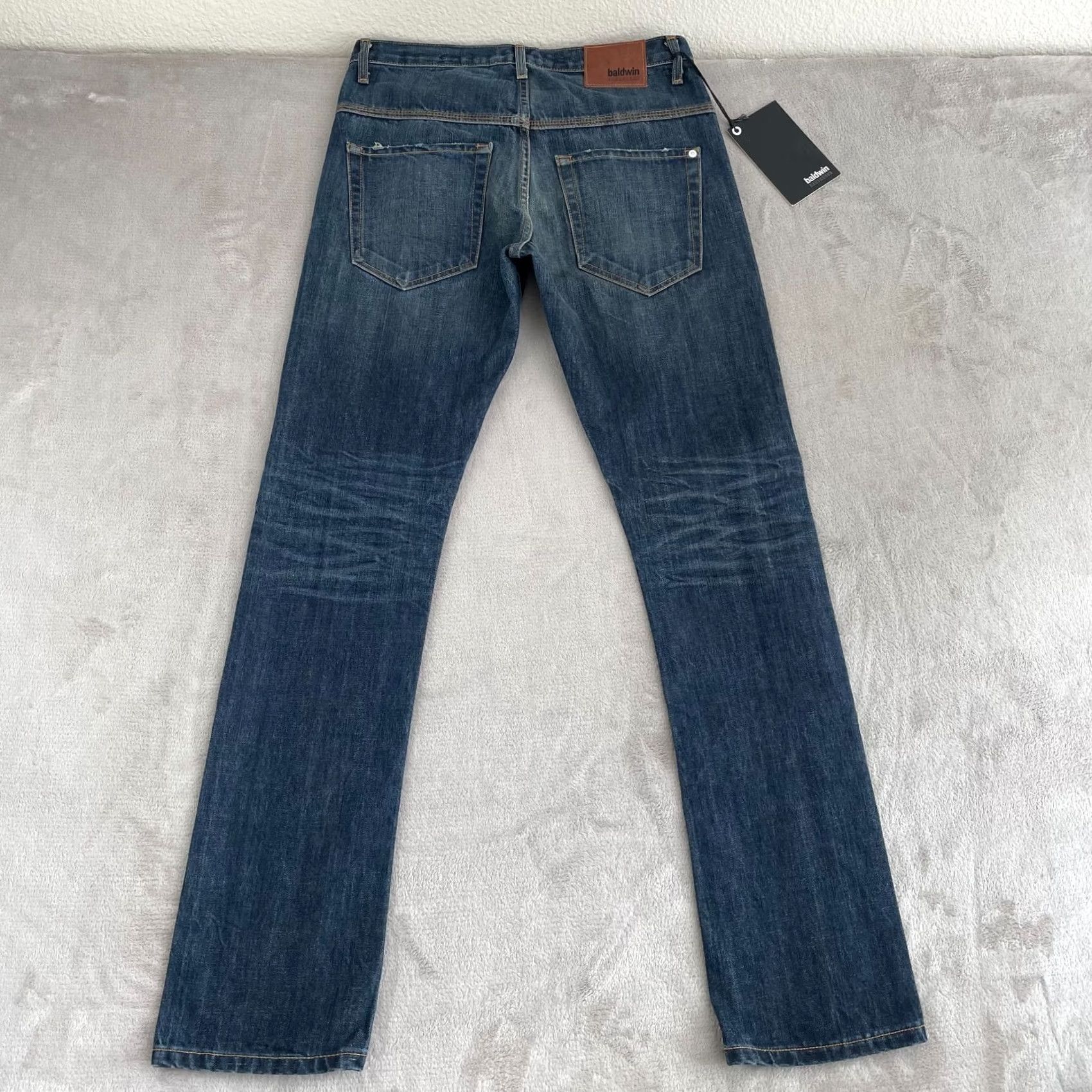 YOKE BALDWIN Jeans The 77 The Drop Yoke Straight Jeans Men 32x35 Blue Regular Modern 5-Pocket Design Vintage No N/A Size US 31 - 7 Thumbnail