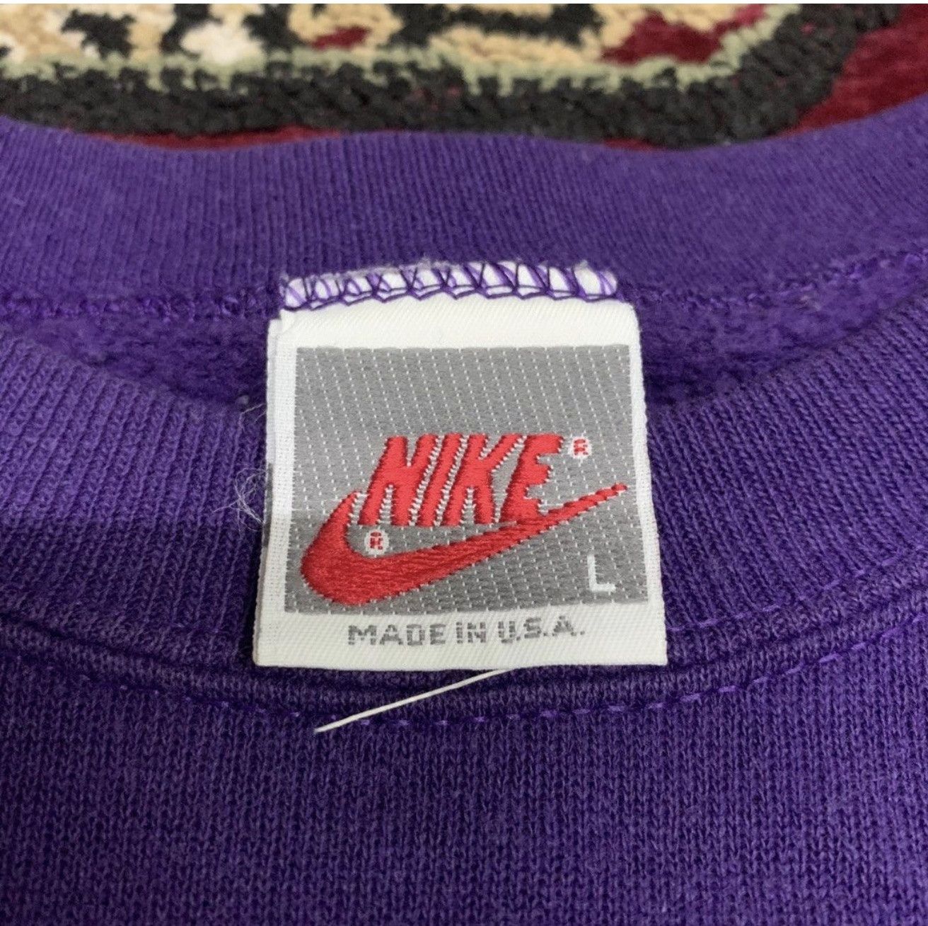 Nike 🔥Rare Vintage Nike Air Jordan Grey Tag 90's Pullover Jumper Size US L / EU 52-54 / 3 - 2 Thumbnail