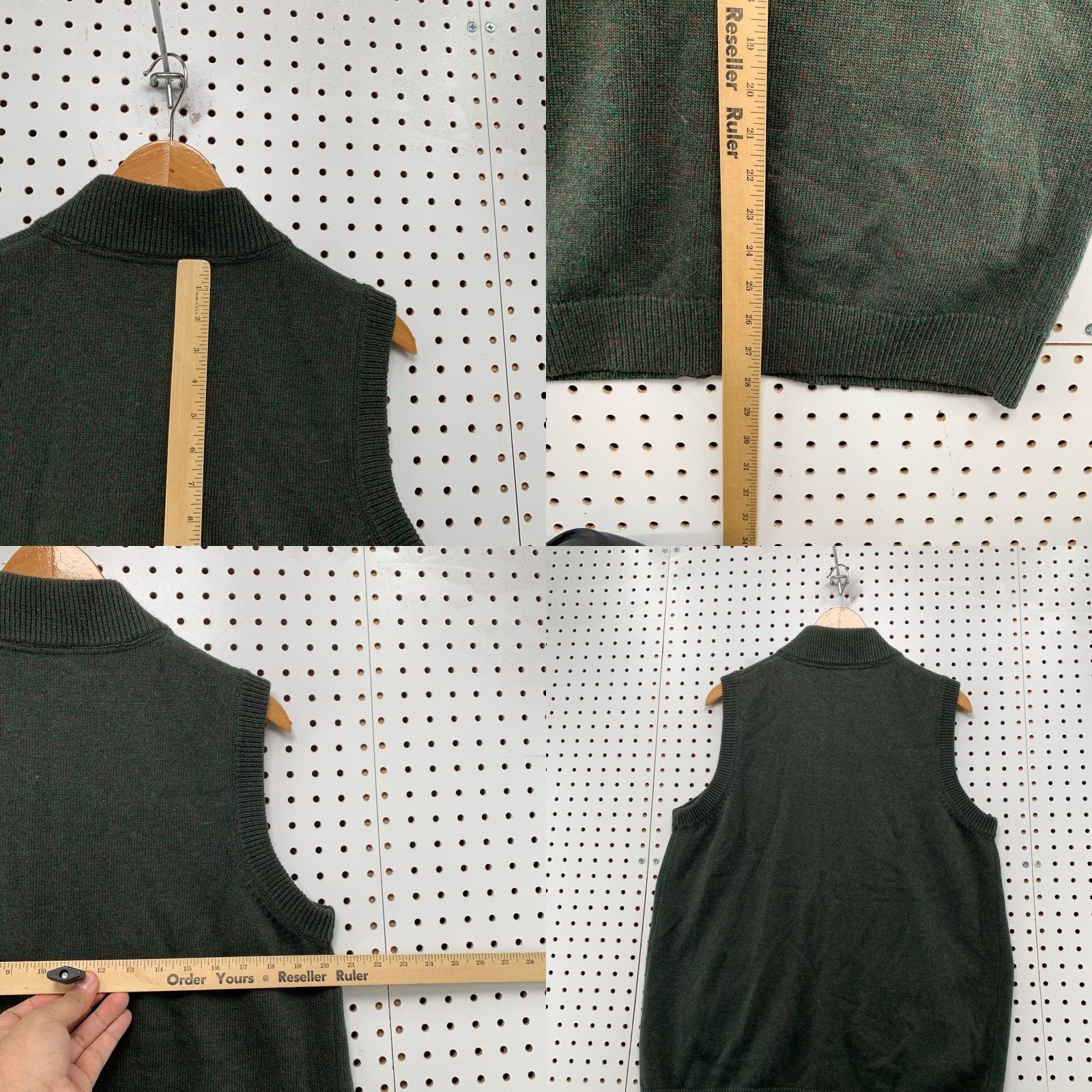 Vintage Dubarry Wool Sweater Vest Mens XL Green Sleeveless Mock Neck Preppy Business Shirt/Top Vest Size US XL / EU 56 / 4 - 8 Thumbnail