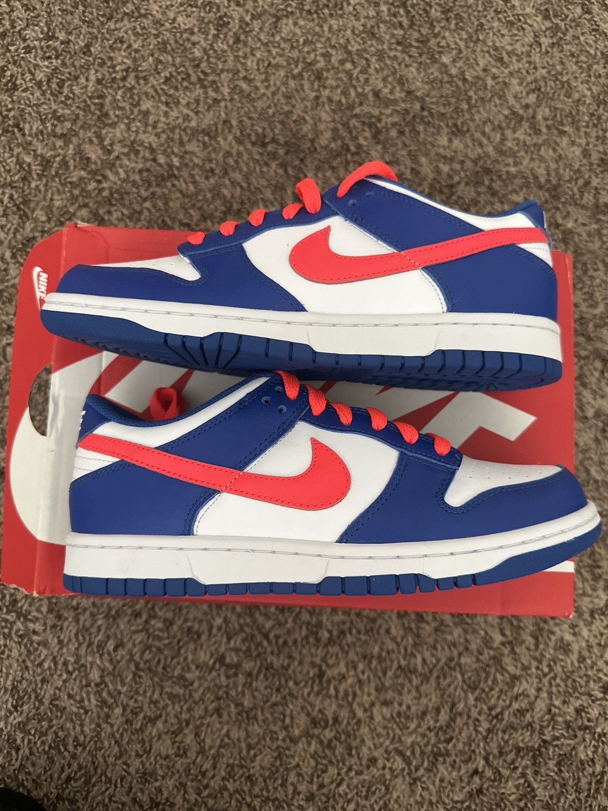 Nike Nike Dunk Crimson Game Royal (GS) Size US 6 / EU 39 - 1 Thumbnail