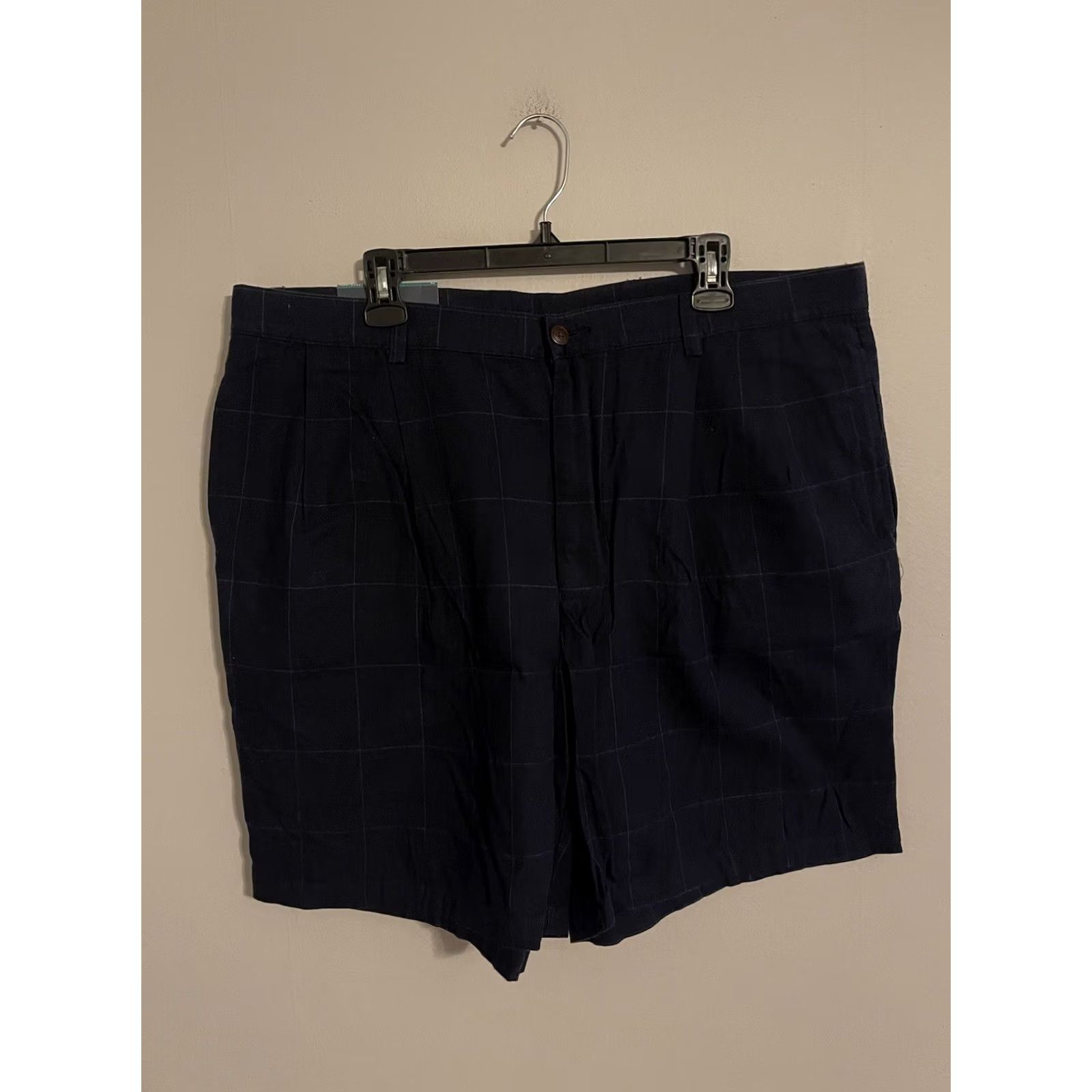 Nautica VINTAGE Nautica Nantucket Navy Blue Window Pane Check Yarndye Shorts Men's 42 Size US 42 / EU 58 - 3 Thumbnail