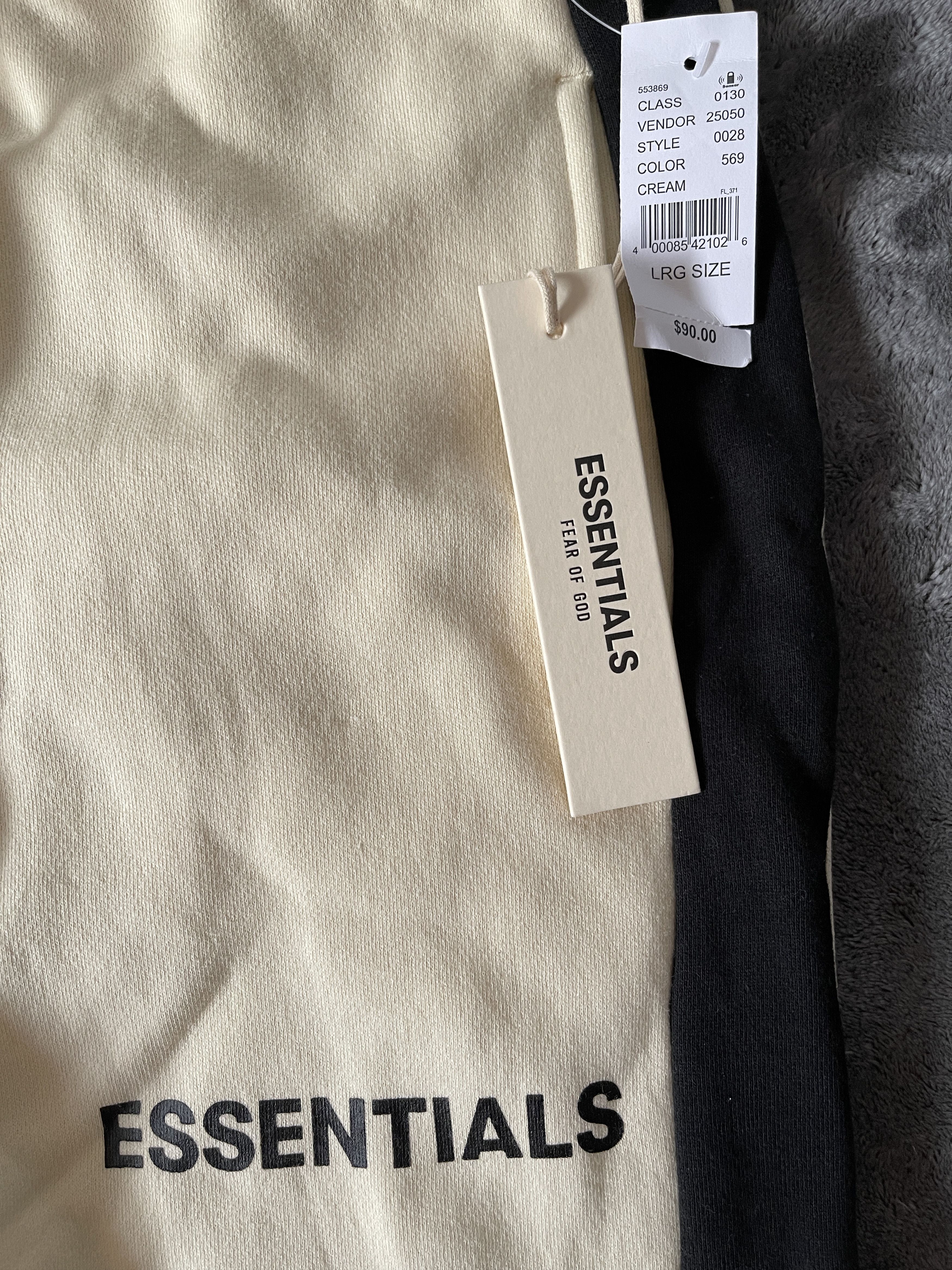 Essentials FOG Essentials Cream Side Stripe Sweatpants - Size Large Size US 35 - 2 Thumbnail