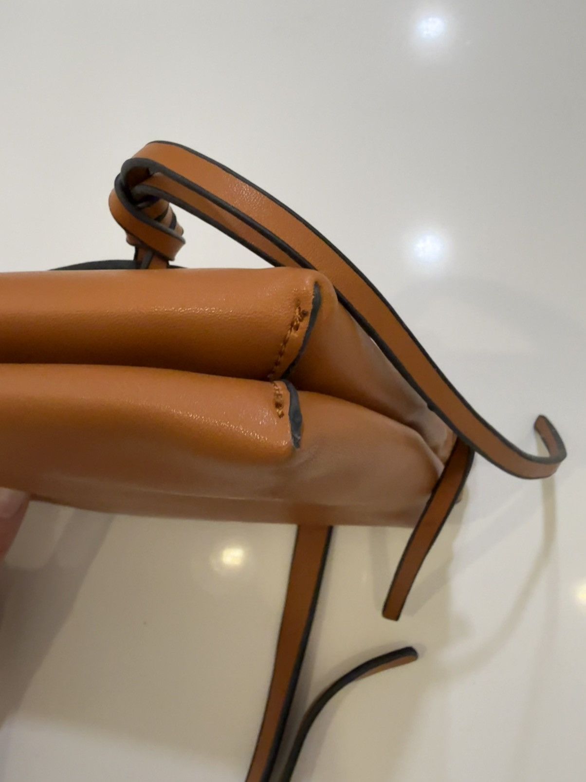 Tory Burch Tory Burch Leather Miller Crossbody Bag Cognac Size ONE SIZE - 9 Thumbnail