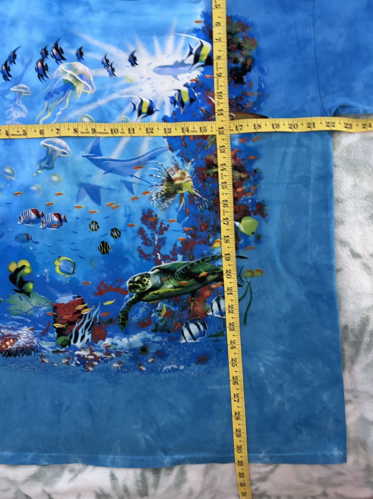 Liquid Blue 2008 Y2K Liquid Blue Ocean Reef Tie-Dye T-Shirt Size L Size US L / EU 52-54 / 3 - 11 Thumbnail