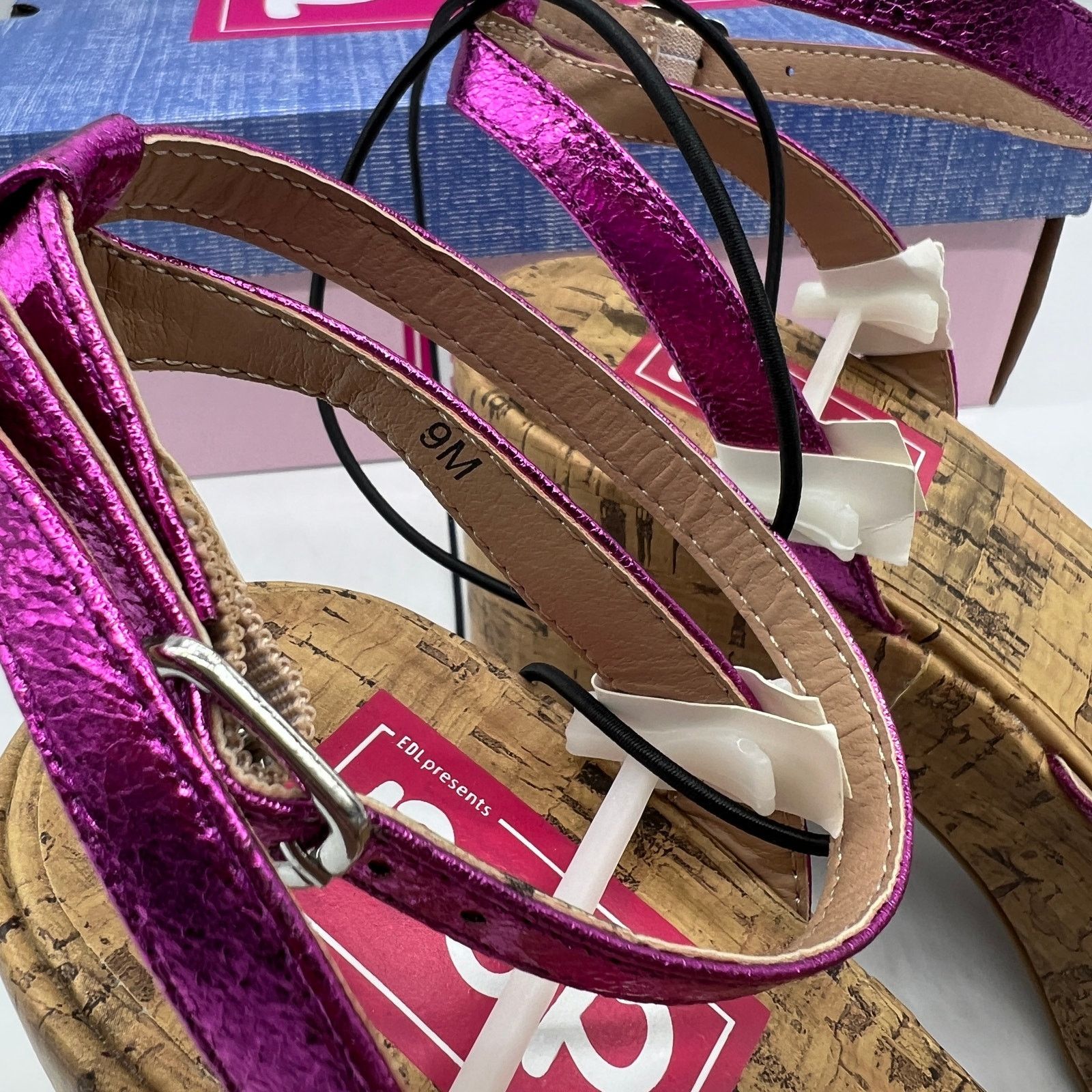 Other Pop Womens Kallie Heeled Sandals Pink Fuschia Multicolor Size US 9 / IT 39 - 5 Thumbnail