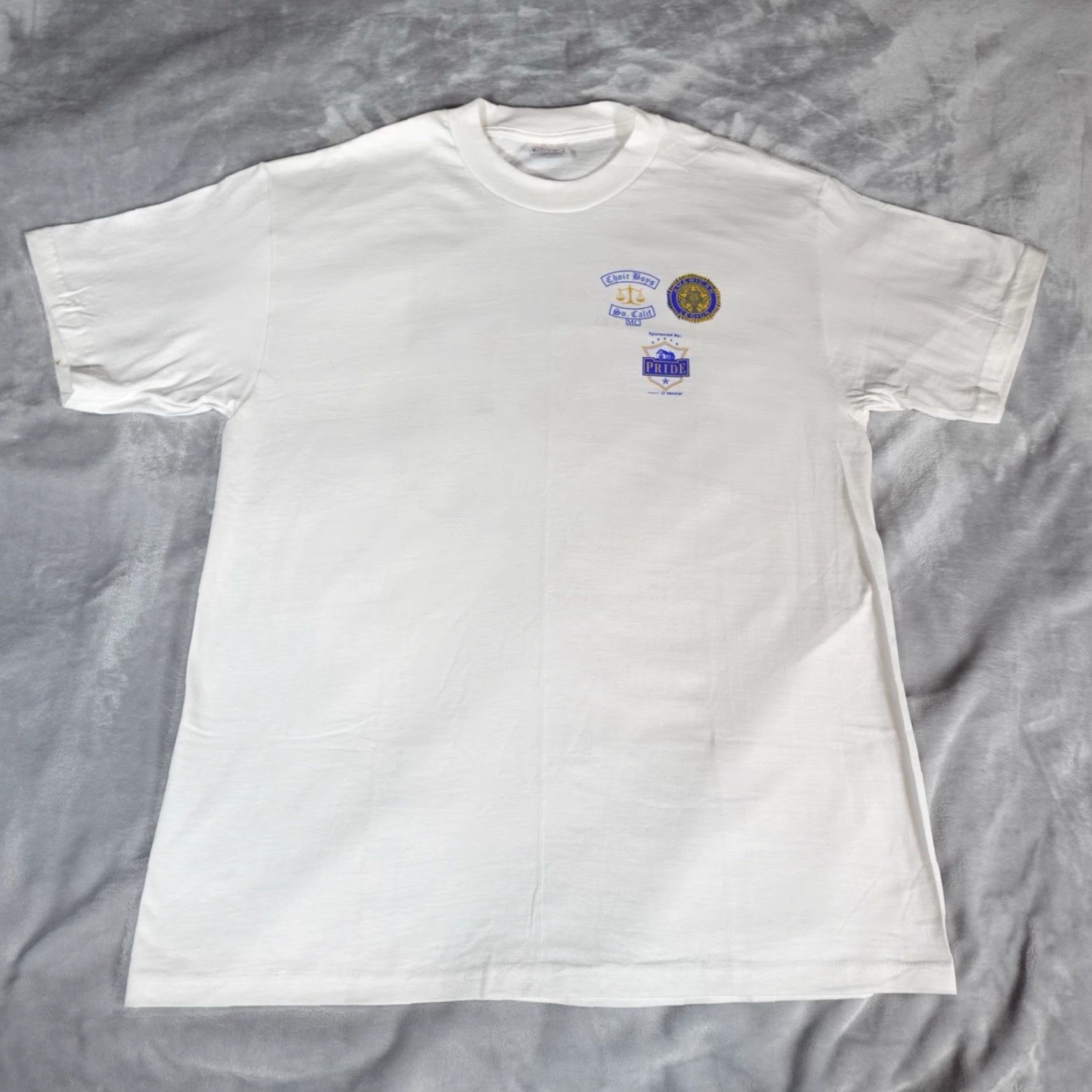 Hanes VINTAGE Hanes T-Shirt Men L White Biker Theme Graphic Print Motorcycle Club Veterans Shirt 2000s Size US L / EU 52-54 / 3 - 6 Thumbnail