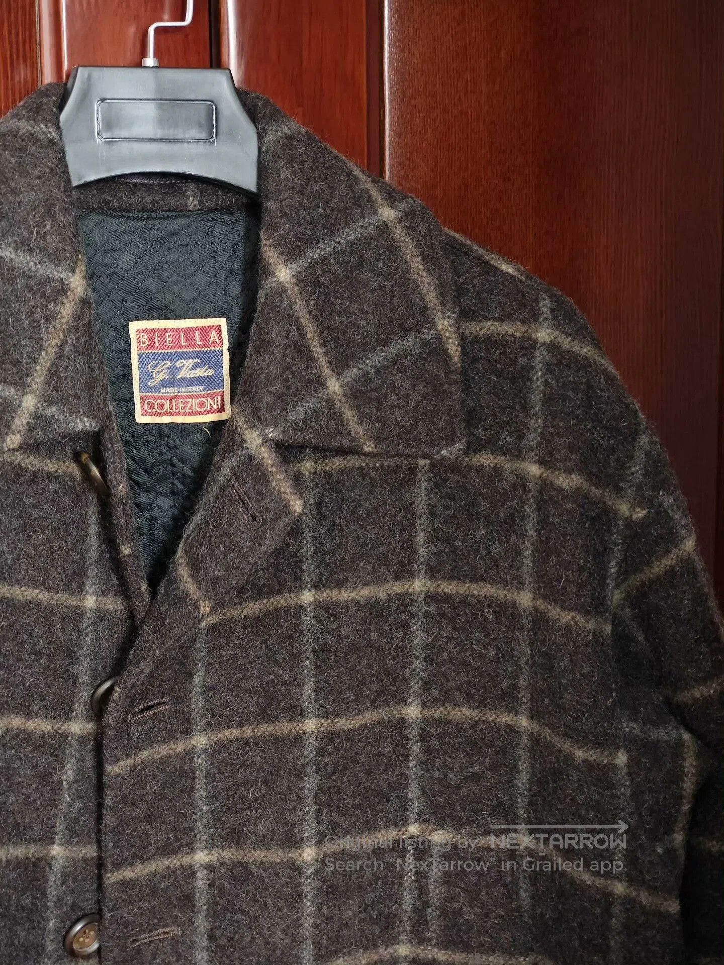 Gazzarrini Italian Wool Short Coat with Plaid Pattern. Size M / US 6-8 / IT 42-44 - 4 Thumbnail