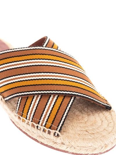 Loro Piana o1srvl11e0225 Suitcase Striped Canvas Espadrille Slides Size US 6 / IT 36 - 4 Thumbnail