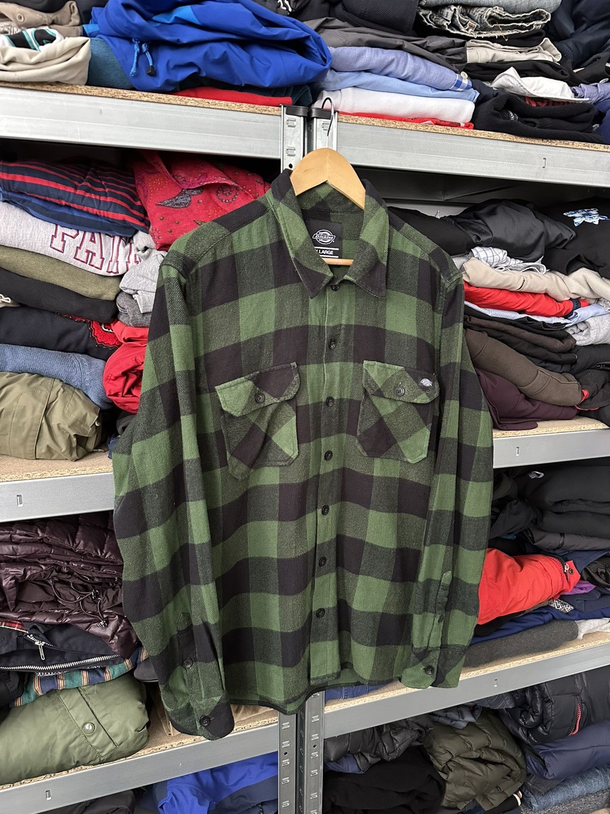 Dickies Vintage Dickies Flannel Shirt Green Checkered Button Up Y2K Size US XL / EU 56 / 4 - 5 Thumbnail