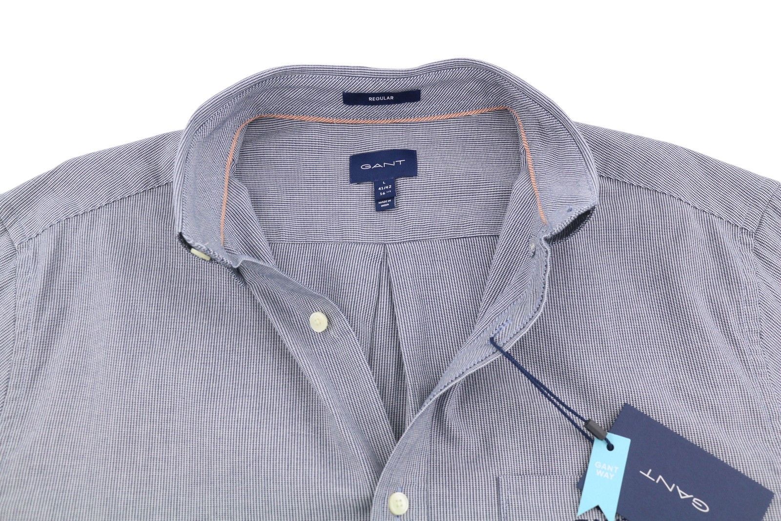 Gant REG TEXTURE L Persian Blue Button-Down Patch Pocket 87517 Size US L / EU 52-54 / 3 - 4 Thumbnail