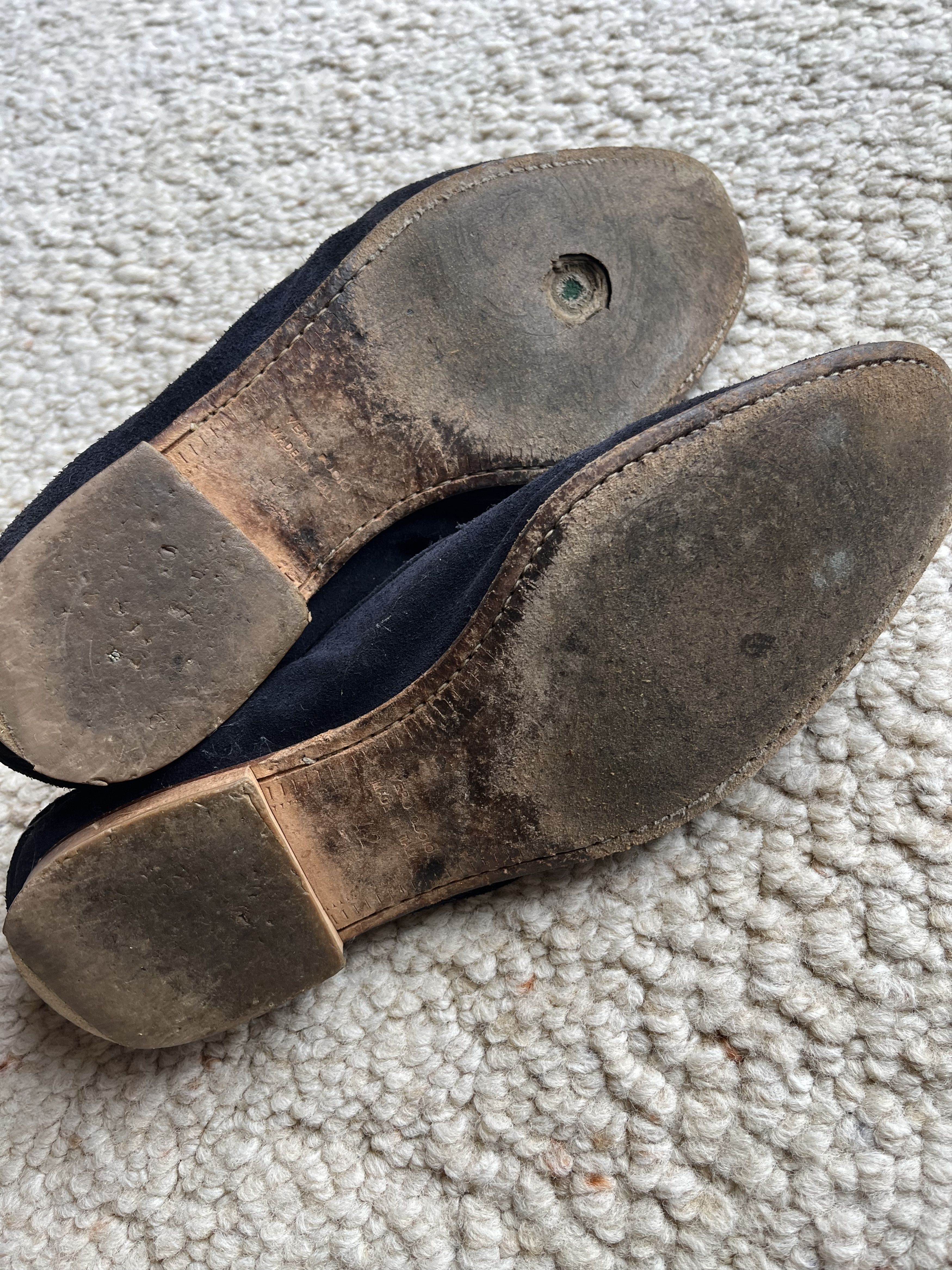 Christian Kimber × Eidos Napoli Navy Suede Loafers Slip On Italy Size US 8.5 / EU 41-42 - 5 Thumbnail