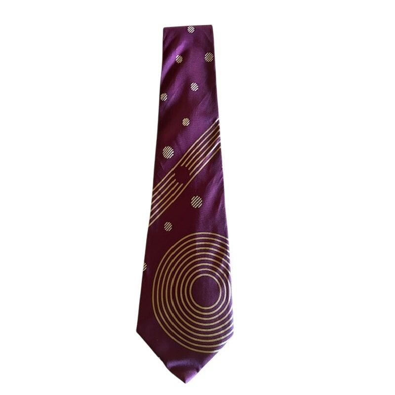 Other Vintage 100% Silk Geometric Tie – Handmade in Italy Size ONE SIZE - 2 Thumbnail