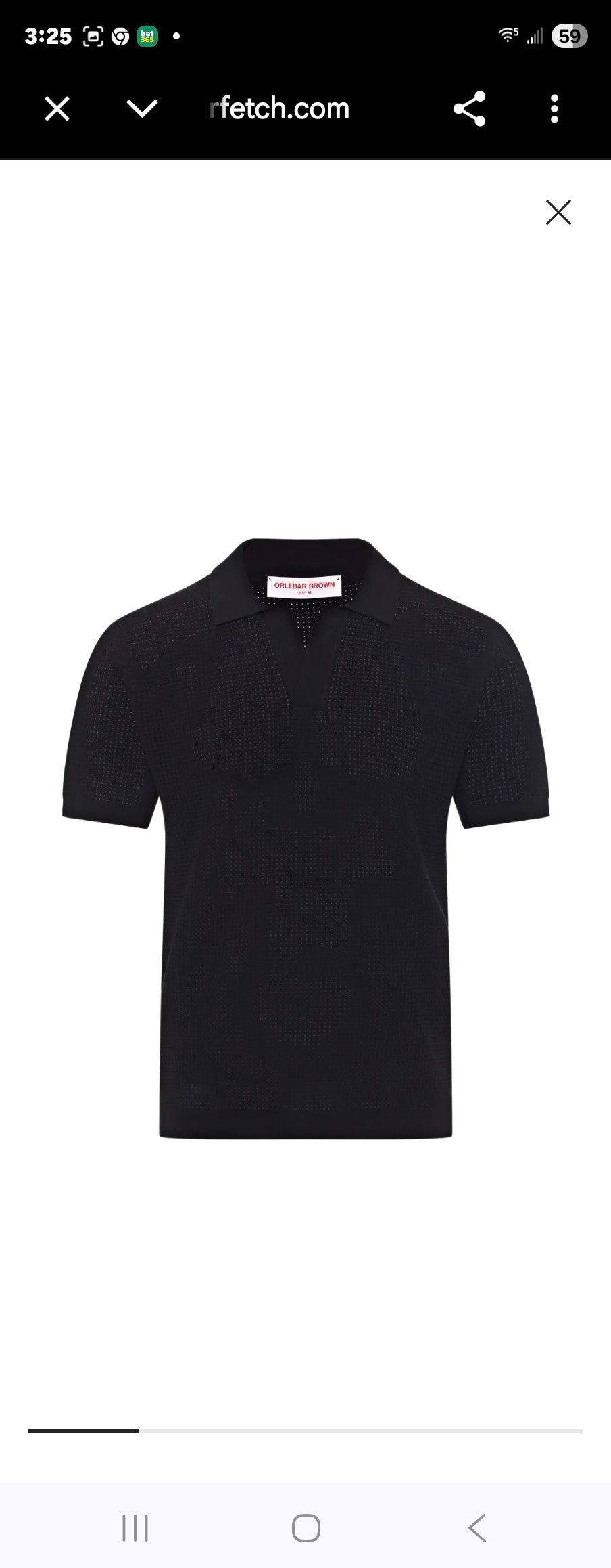 Orlebar Brown V Neck Polo Blue Size US M / EU 48-50 / 2 - 2 Thumbnail
