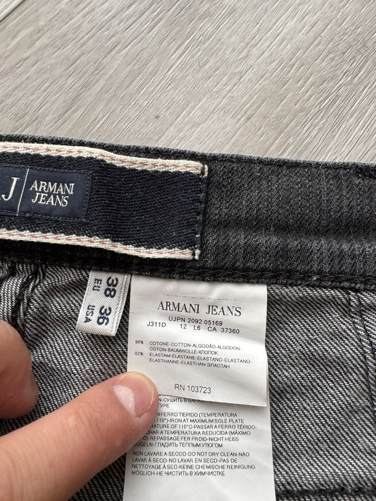 Armani × Giorgio Armani × Vintage Vintage Armani Jeans Comfort fit Grey Jeans Size US 38 / EU 54 - 9 Thumbnail