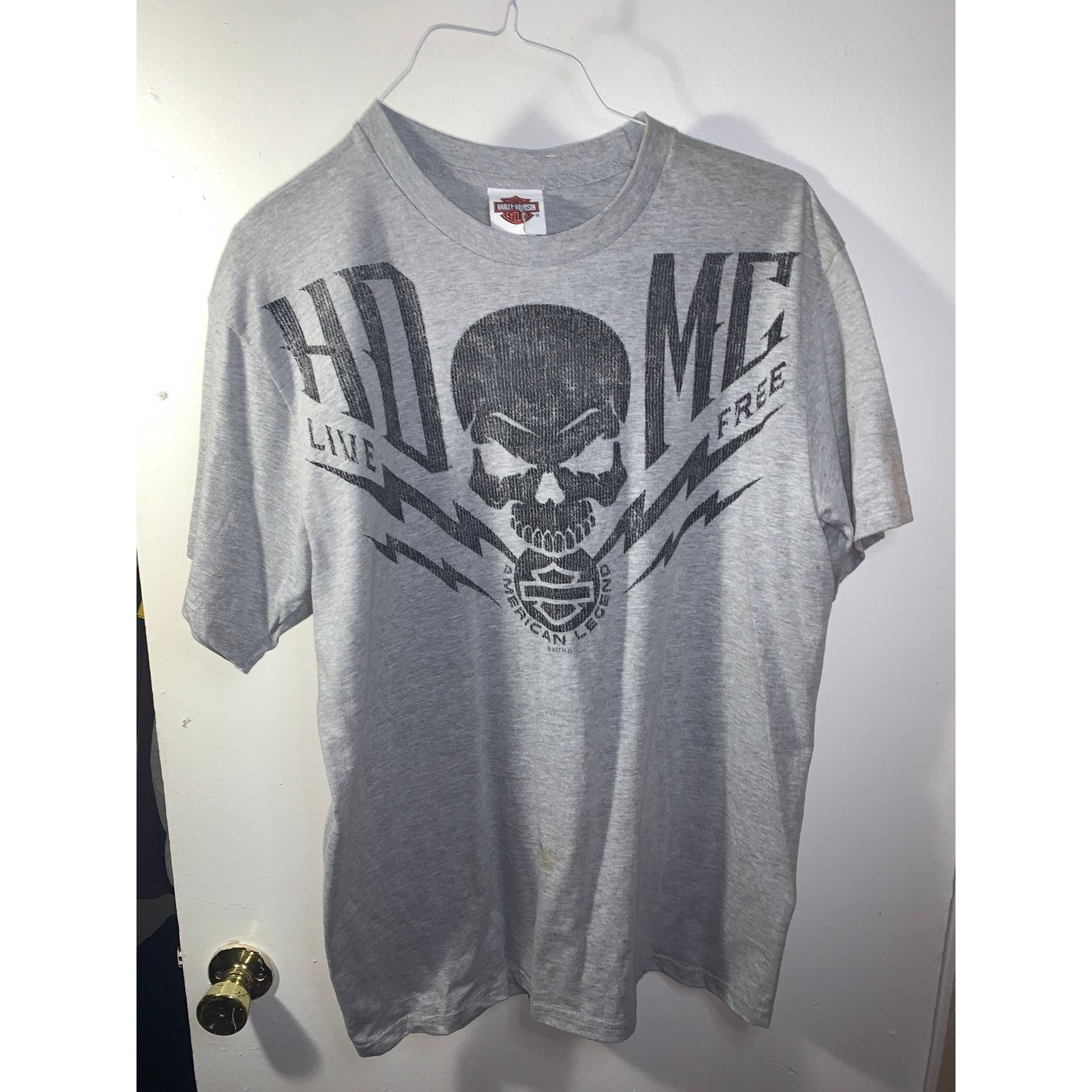 Harley Davidson Harley-Davidson Roswell Alien Motorcycle Tee Gray Men’s L Size US L / EU 52-54 / 3 - 5 Thumbnail