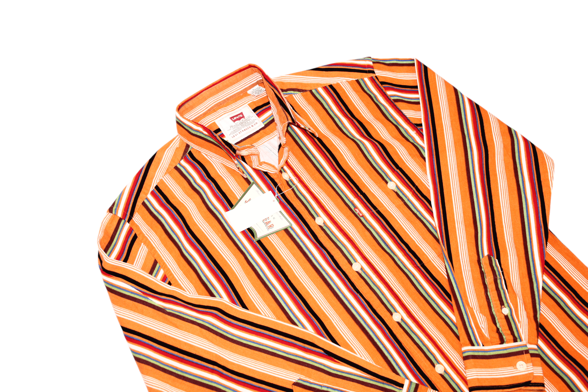 Levi's Vintage Clothing Levi's Red Tab Coloured Stripes Corduroy Western Shirt Size US L / EU 52-54 / 3 - 8 Thumbnail