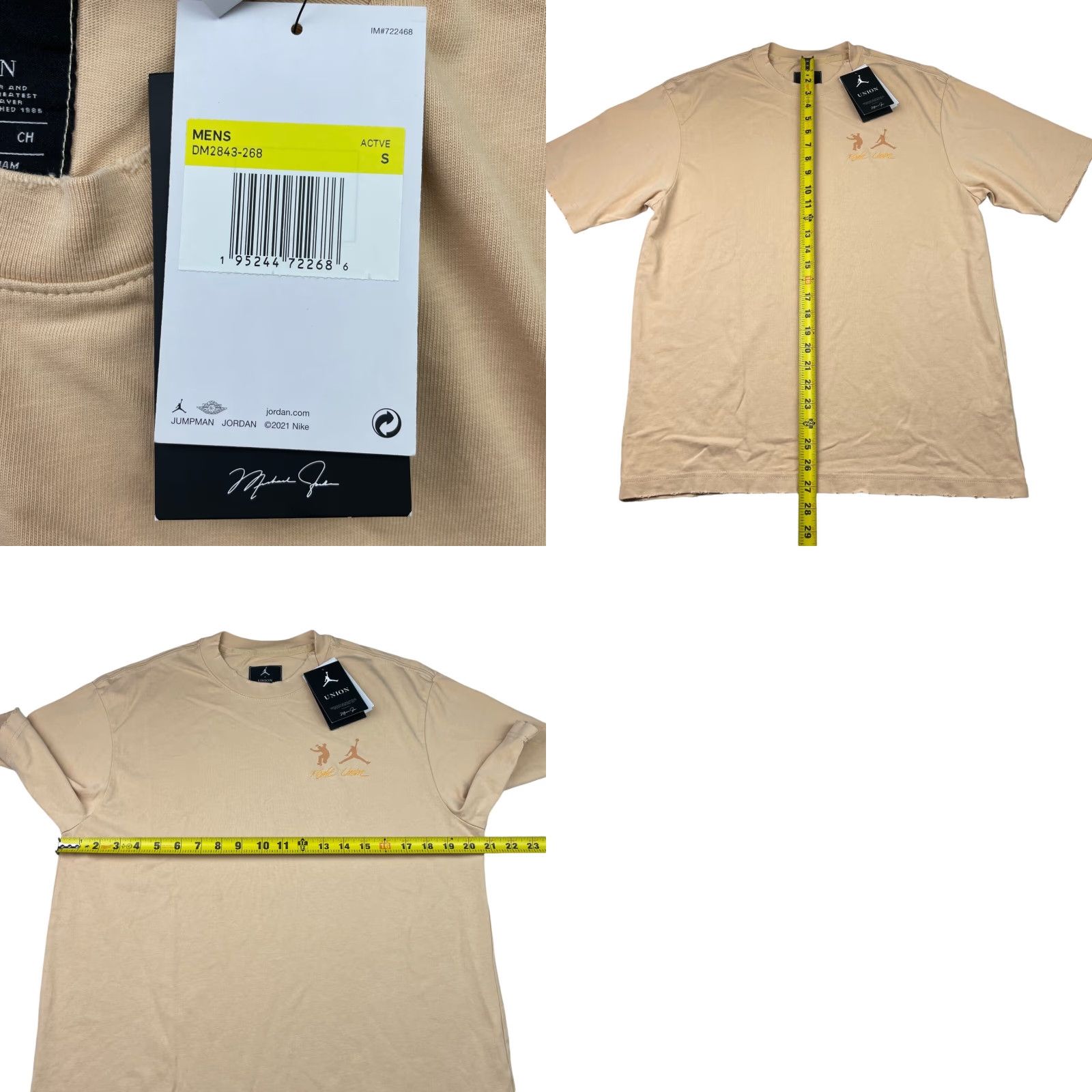 Nike **Nike Jordan Union Men's Beige LA T-Shirt DM2843-268** User: **Nike Jordan Union Men's Beige LA T-Shirt DM2843-268** Size US S / EU 44-46 / 1 - 8 Thumbnail