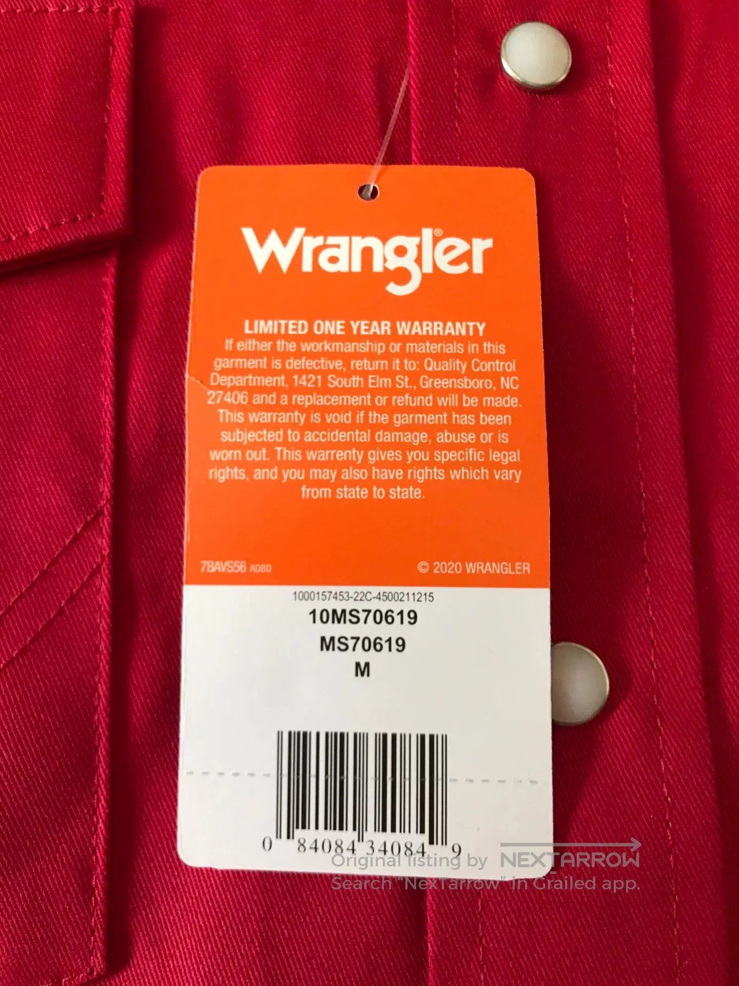 Wrangler Wrangler MS70619 Red Western Shirt M. Size US M / EU 48-50 / 2 - 8 Thumbnail