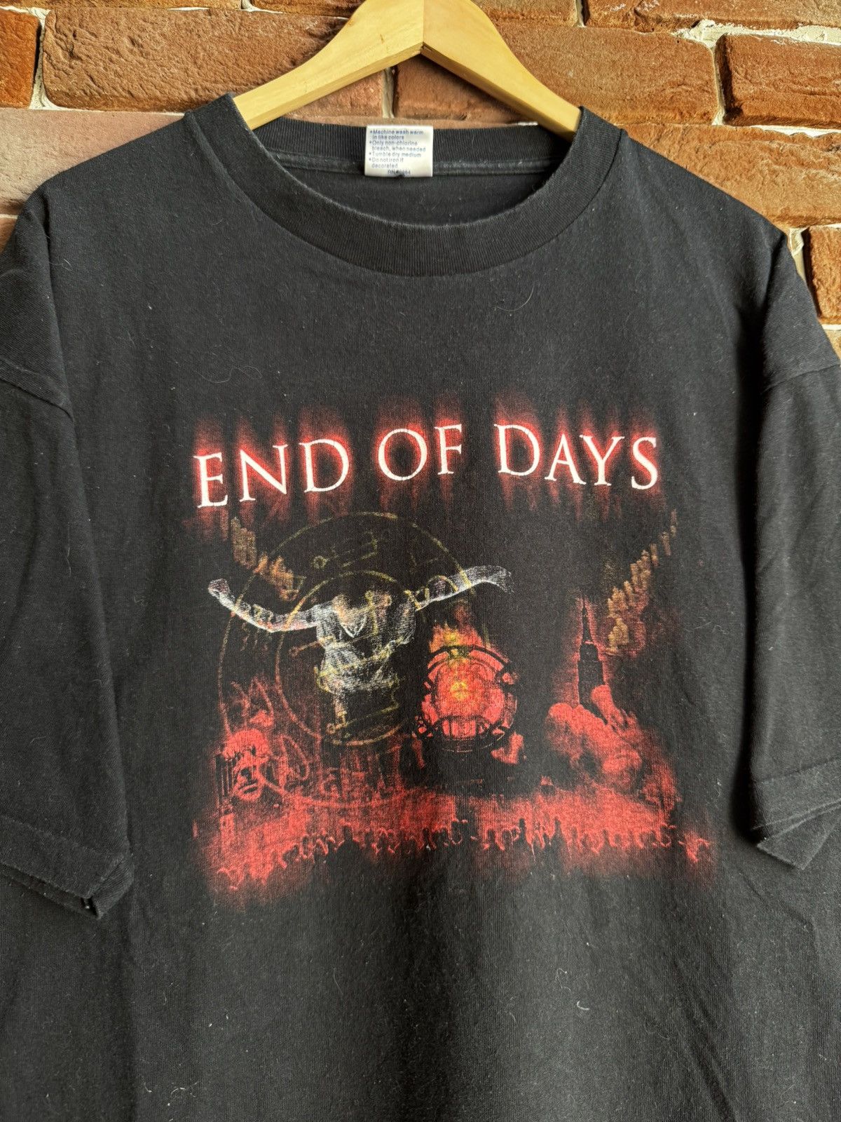 Vintage Rare End of days 90s Vintage Movie Horror Tee Black XL Size US XL / EU 56 / 4 - 2 Thumbnail