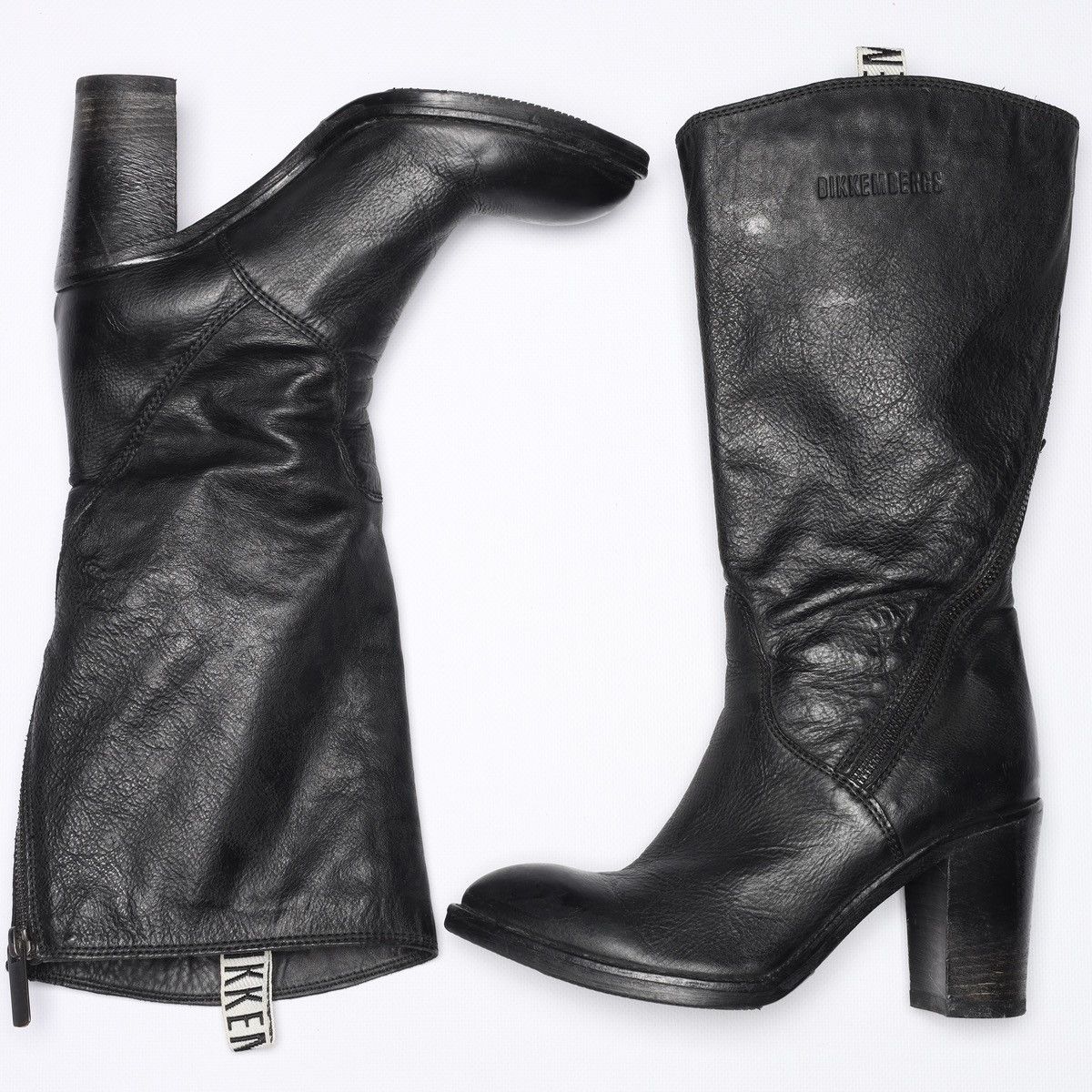 Dirk Bikkembergs Dirk Bikkembergs Thigh High Boots Leather Knee Zip Shoes Size US 7 / IT 37 - 2 Thumbnail