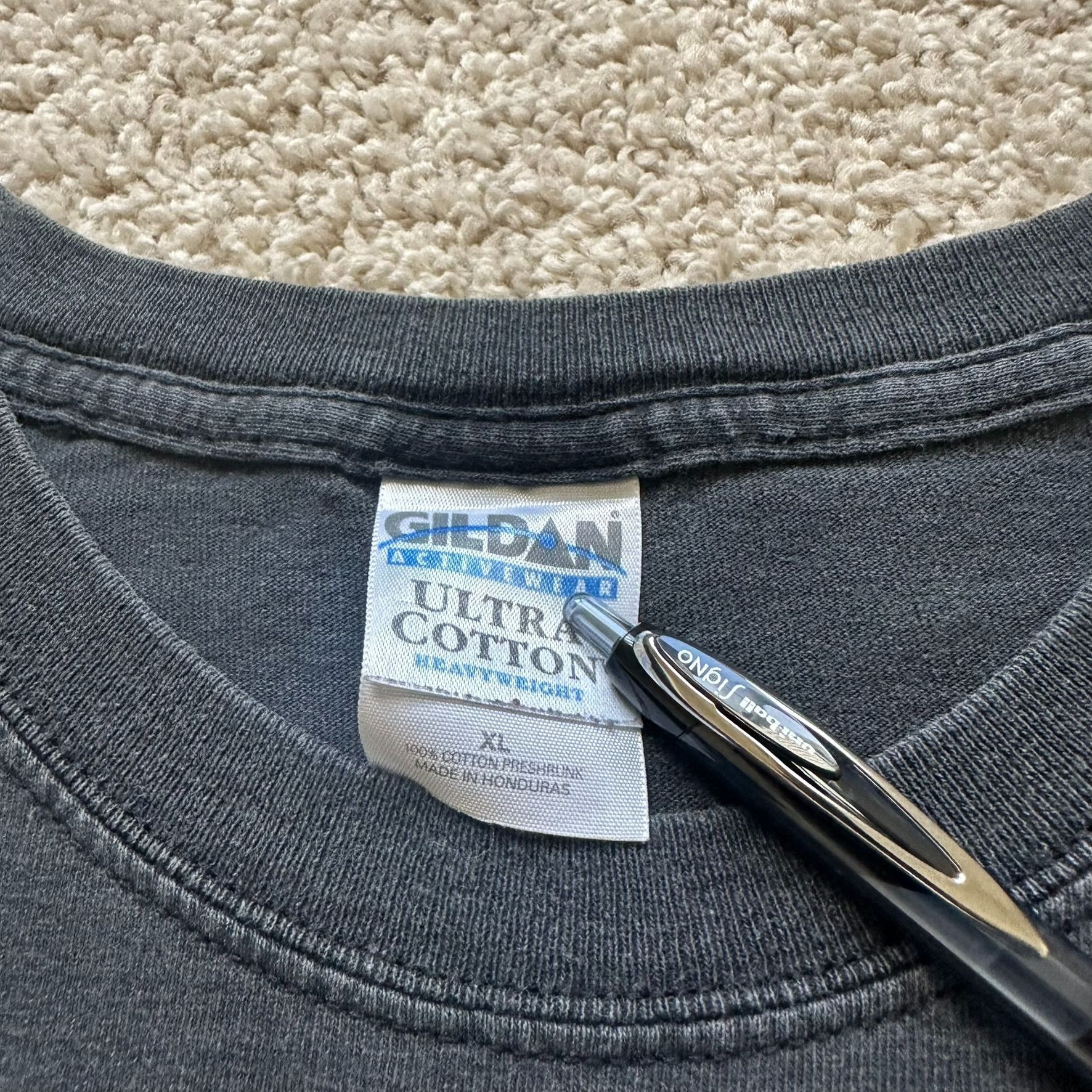 Gildan Vintage Y2K Dell Computers Logo T-Shirt Sun Faded Black PC T Size US XL / EU 56 / 4 - 4 Thumbnail