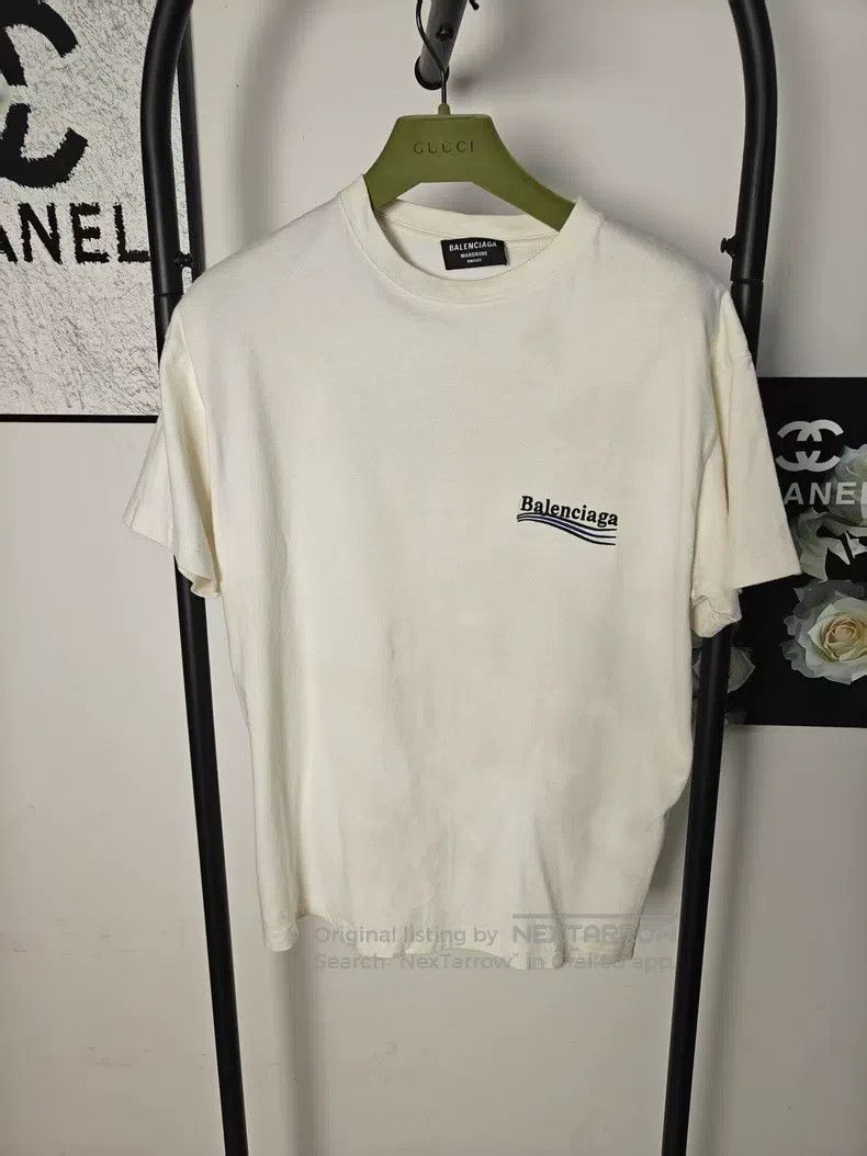 Balenciaga Balenciaga Embroidered Wave T-Shirt Size US S / EU 44-46 / 1 - 1 Thumbnail
