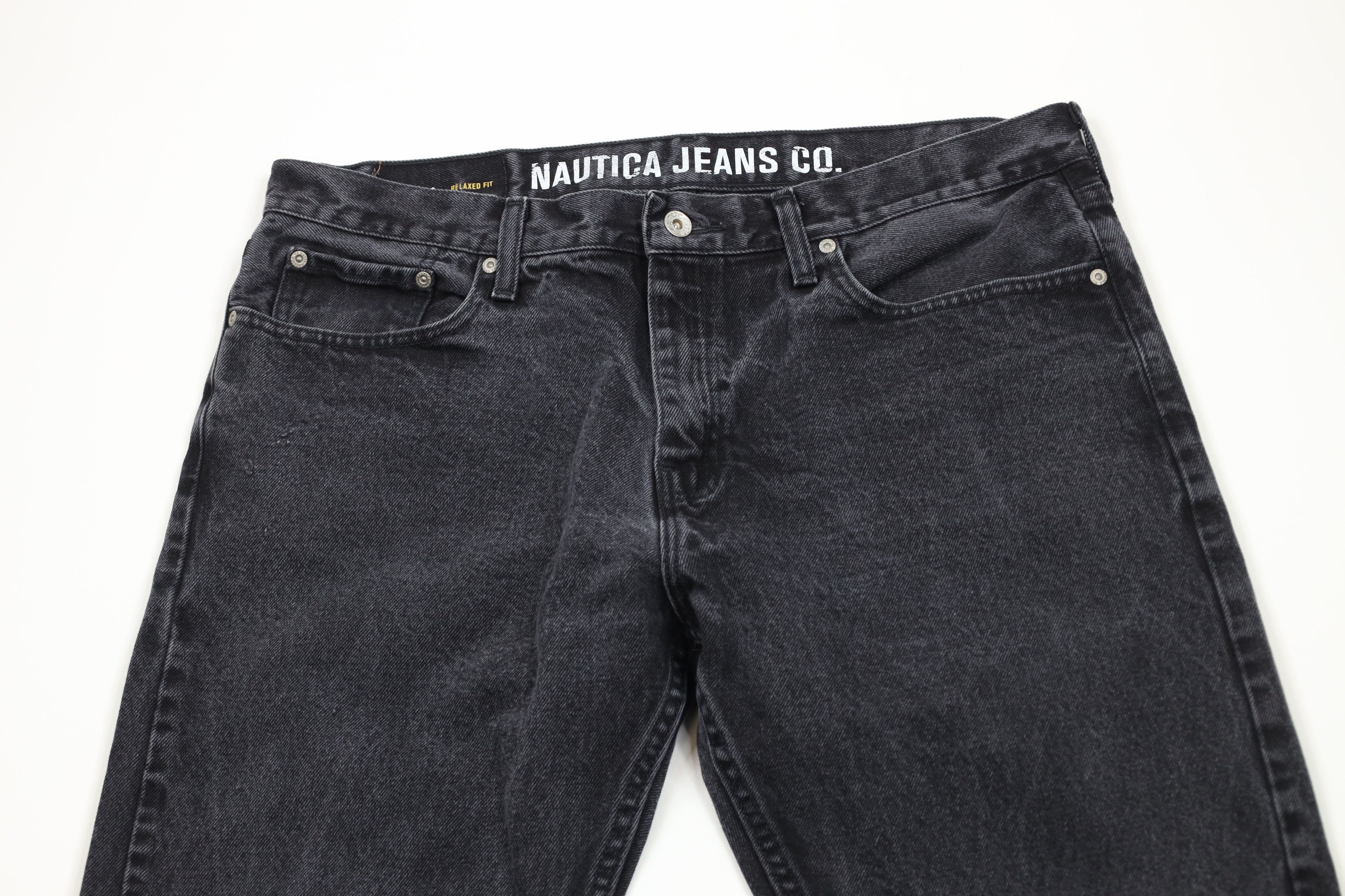 Nautica × Vintage Vintage 90s Y2K Nautica Relaxed Fit Denim Jeans Black Cotton Size US 36 / EU 52 - 2 Thumbnail