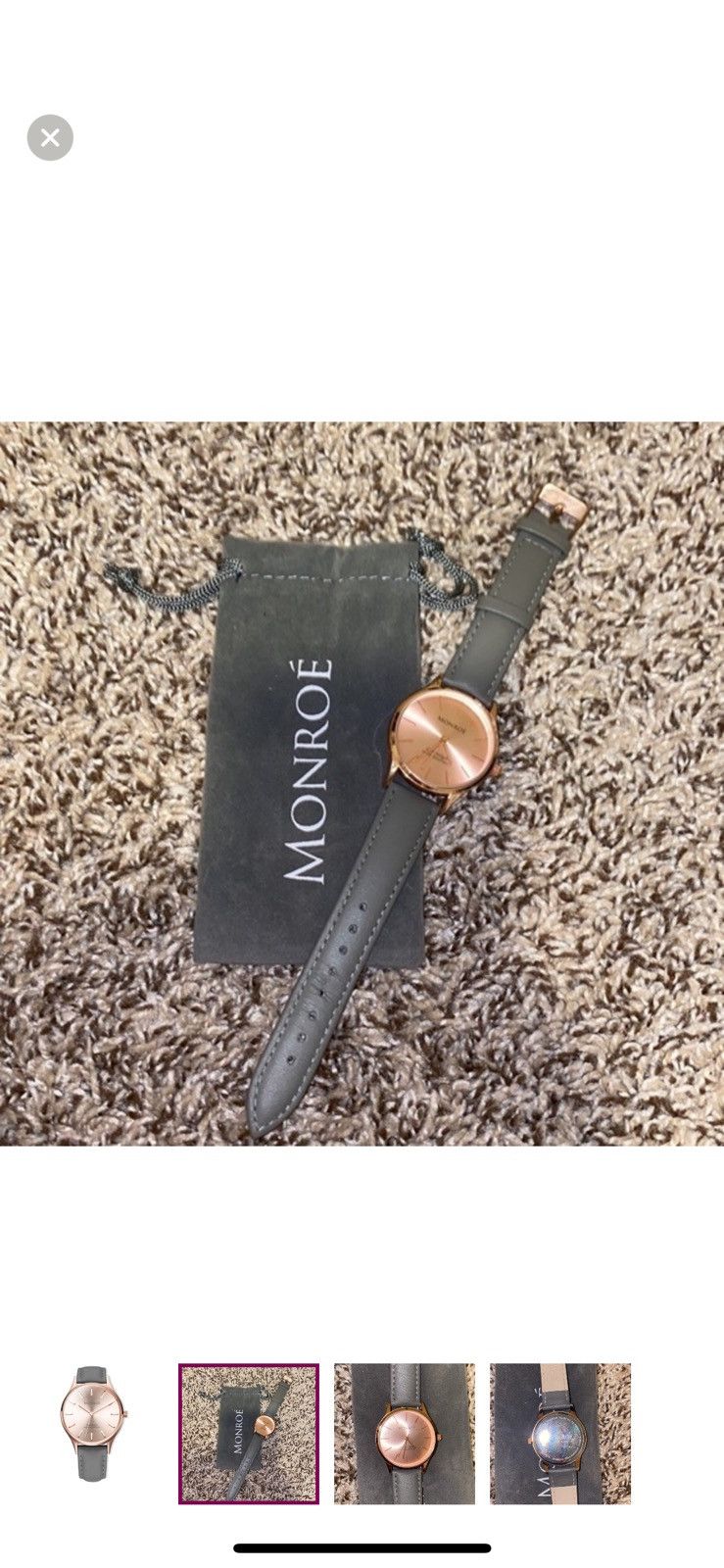 Other Monroe solerose charcoal leather band watch Size ONE SIZE - 4 Thumbnail