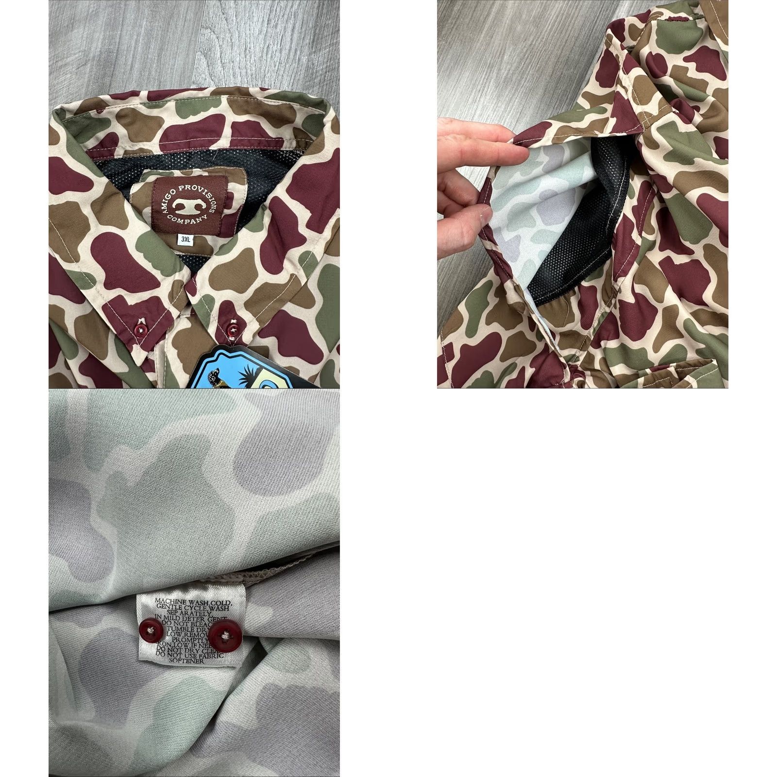 Vintage VINTAGE Texas A&M Aggies Amigo Provisions Camo Vented Long Sleeve Button Down 3XL Mens Size US XXL / EU 58 / 5 - 8 Thumbnail